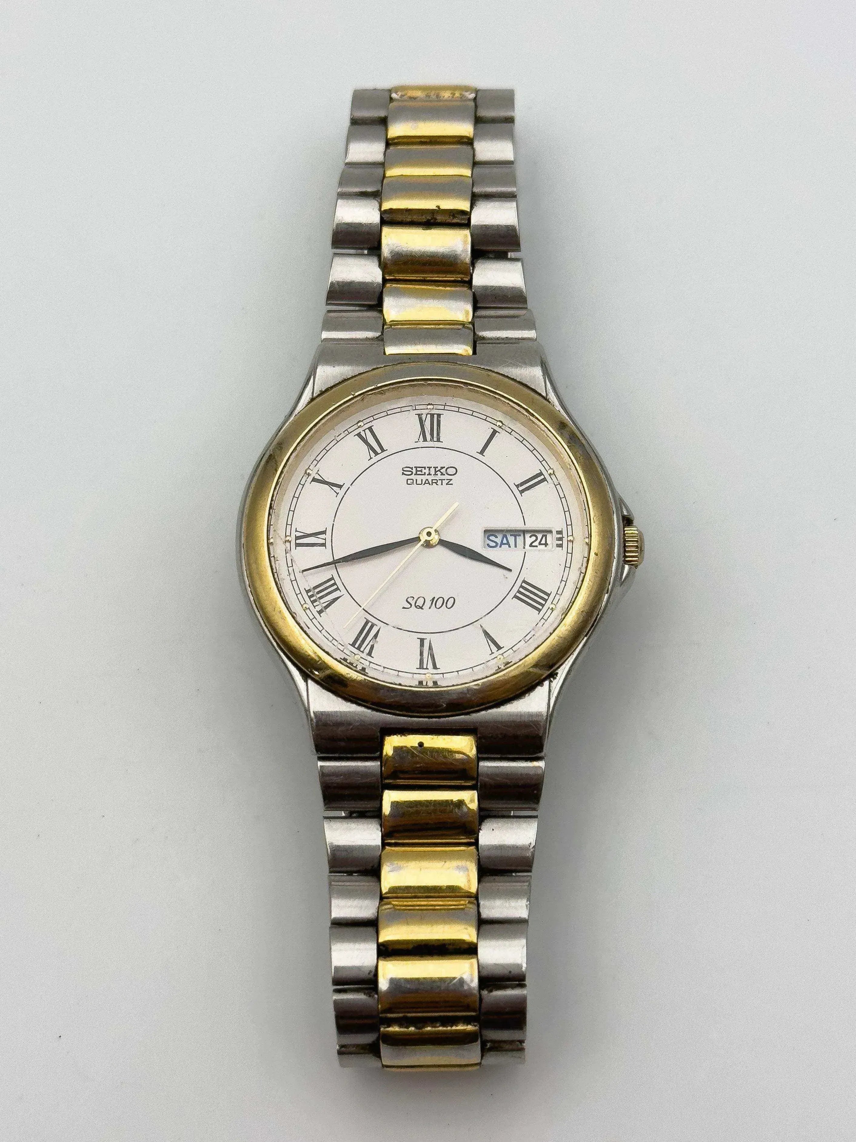 Seiko - Sq100 Acier Or bracelet seiko - 1990s - Atelier Victor