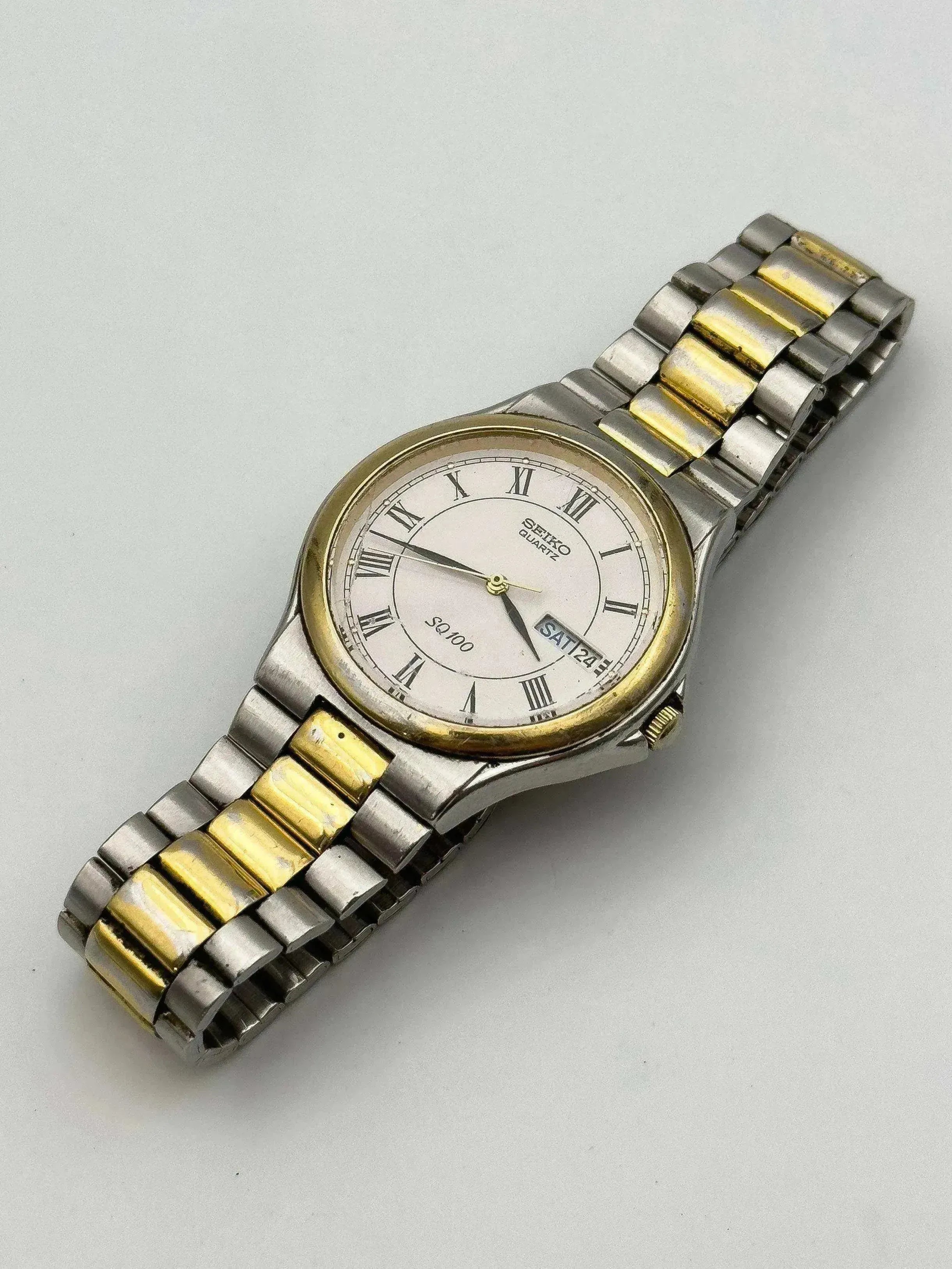 Seiko - Sq100 Acier Or bracelet seiko - 1990s - Atelier Victor