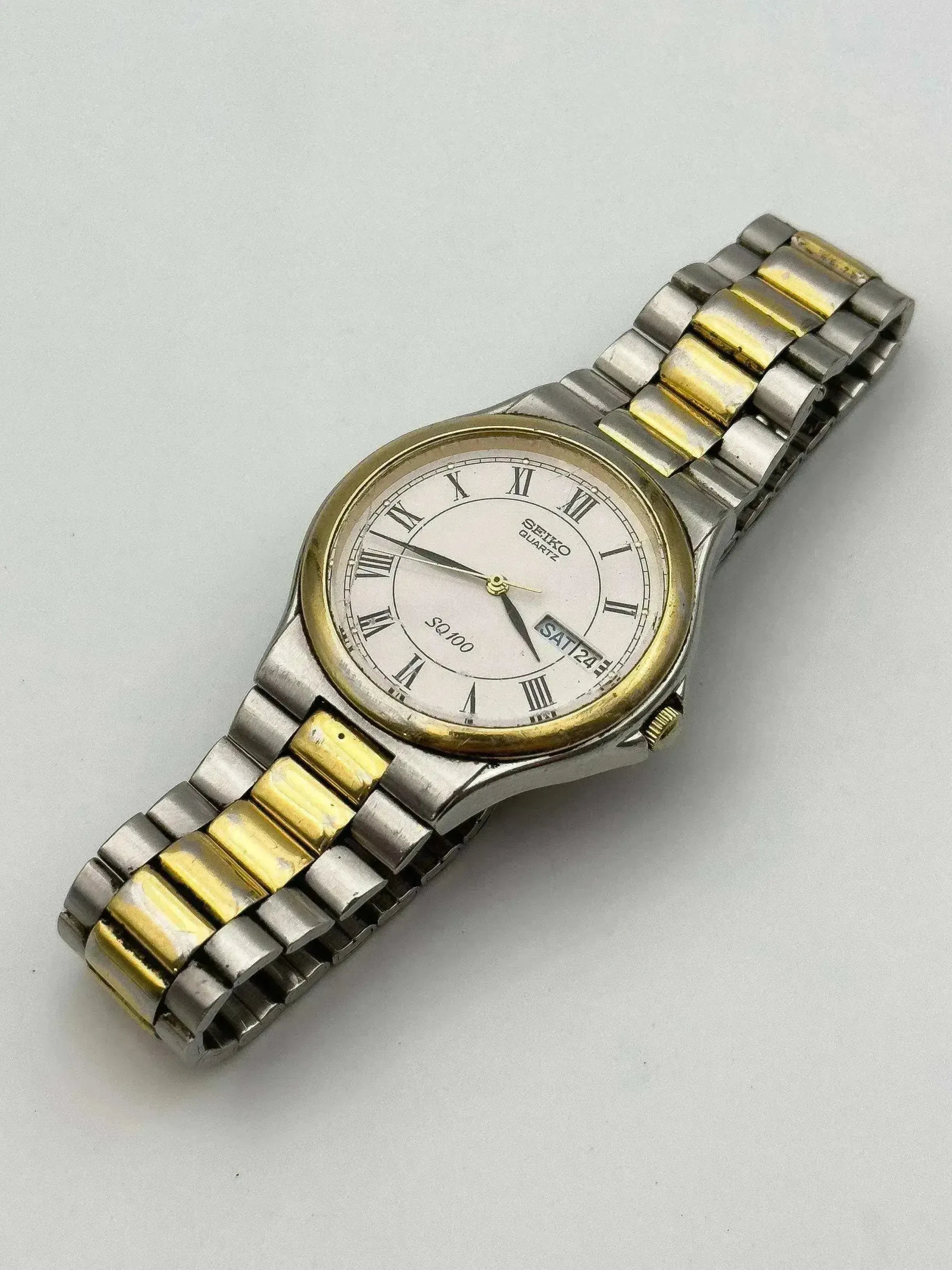 Seiko - Sq100 Acier Or bracelet seiko - 1990s - Atelier Victor