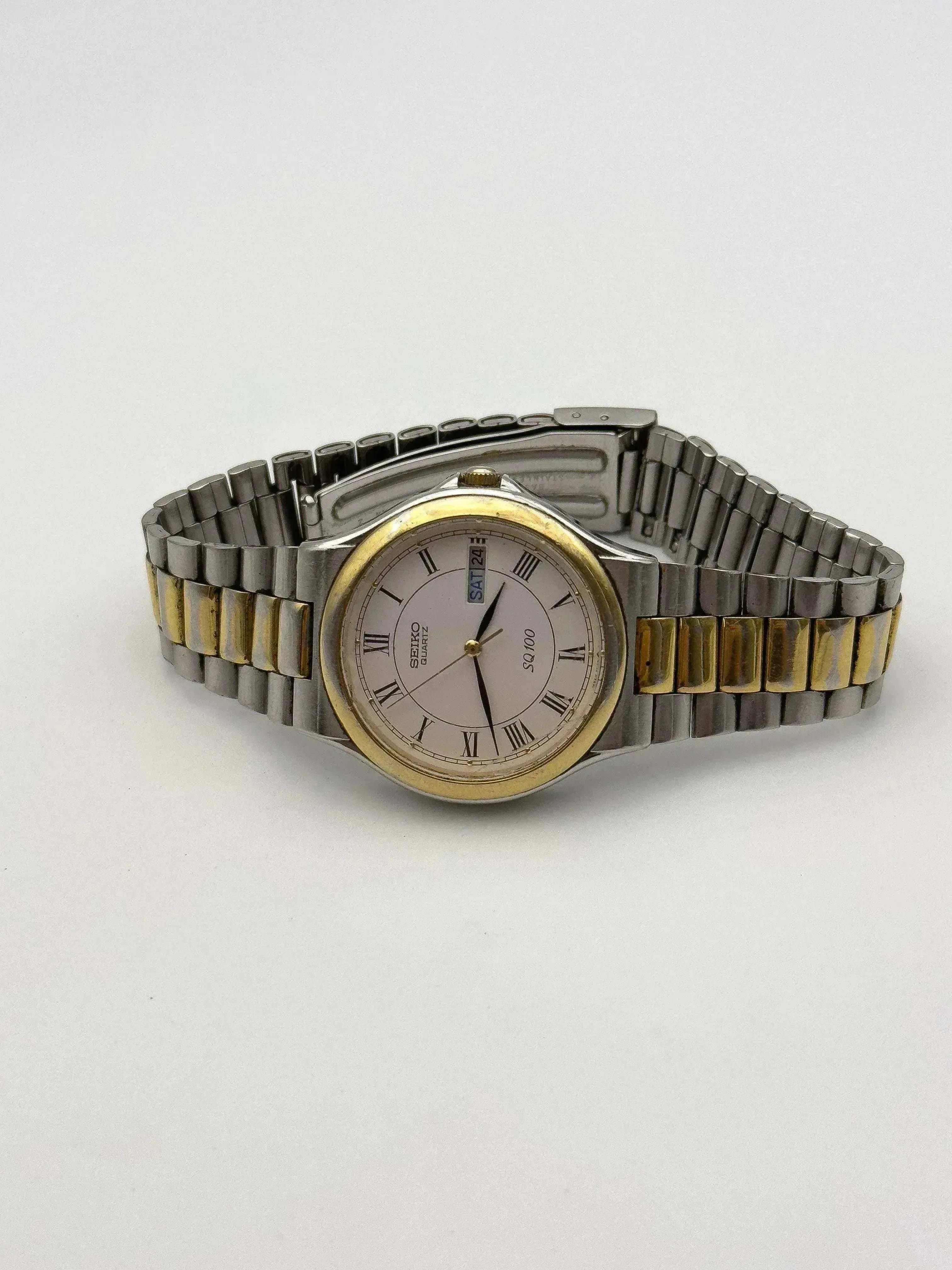 Seiko - Sq100 Acier Or bracelet seiko - 1990s - Atelier Victor