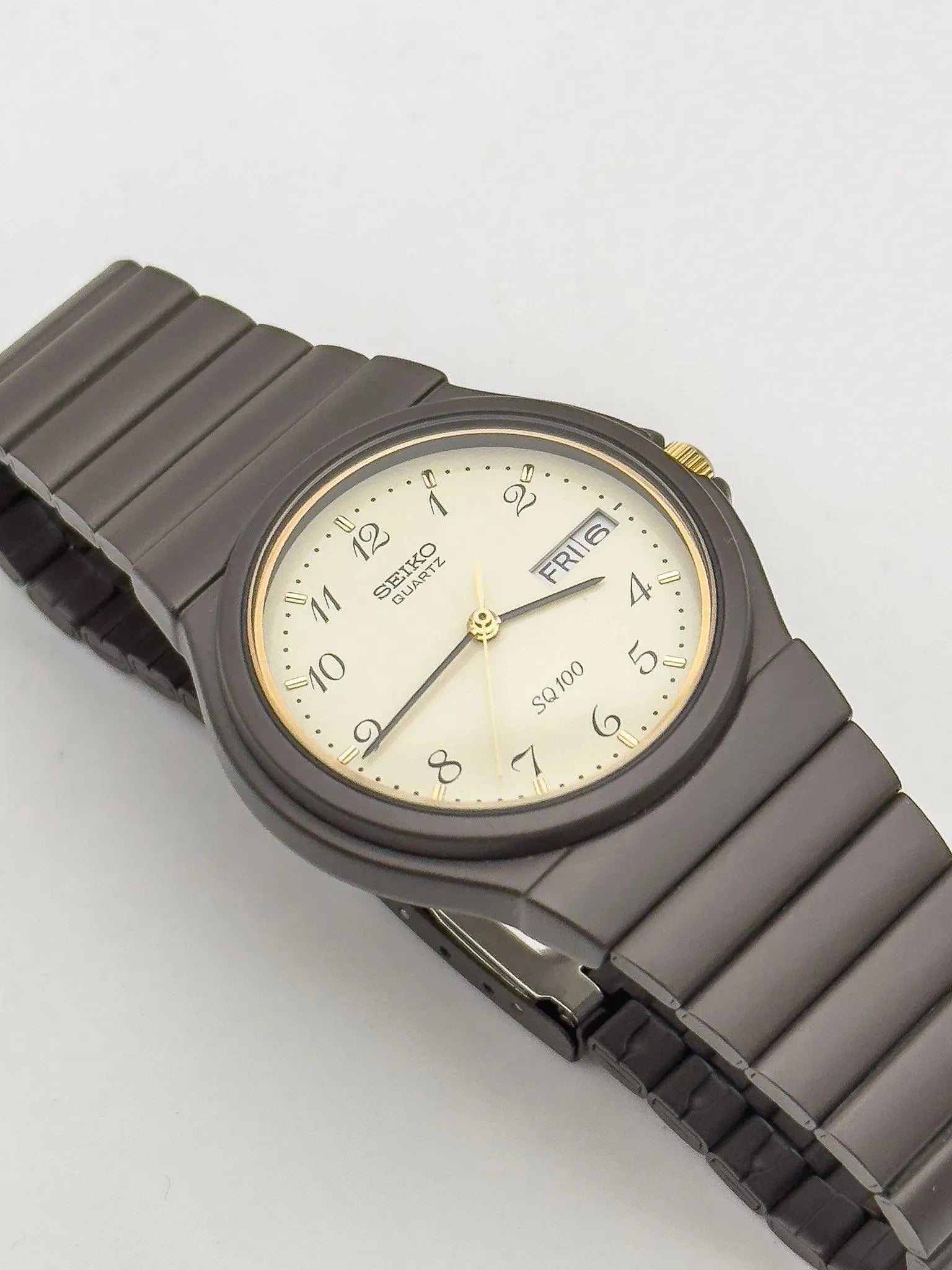 Seiko - SQ100 Chocolat Daydate - 1990s - Atelier Victor Paris - Vintage Watch Shop Dubai