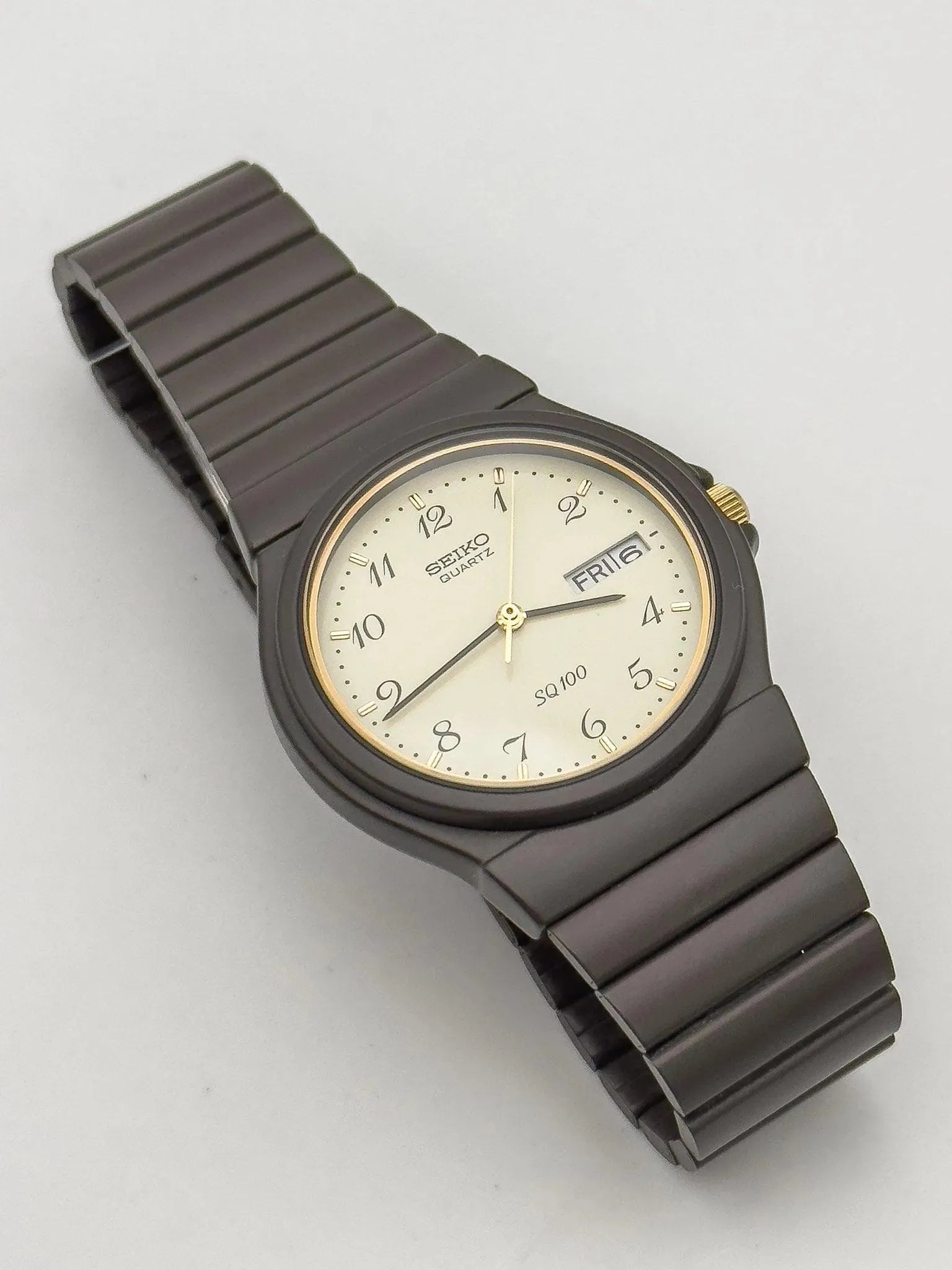 Seiko - SQ100 Chocolat Daydate - 1990s - Atelier Victor Paris - Vintage Watch Shop Dubai
