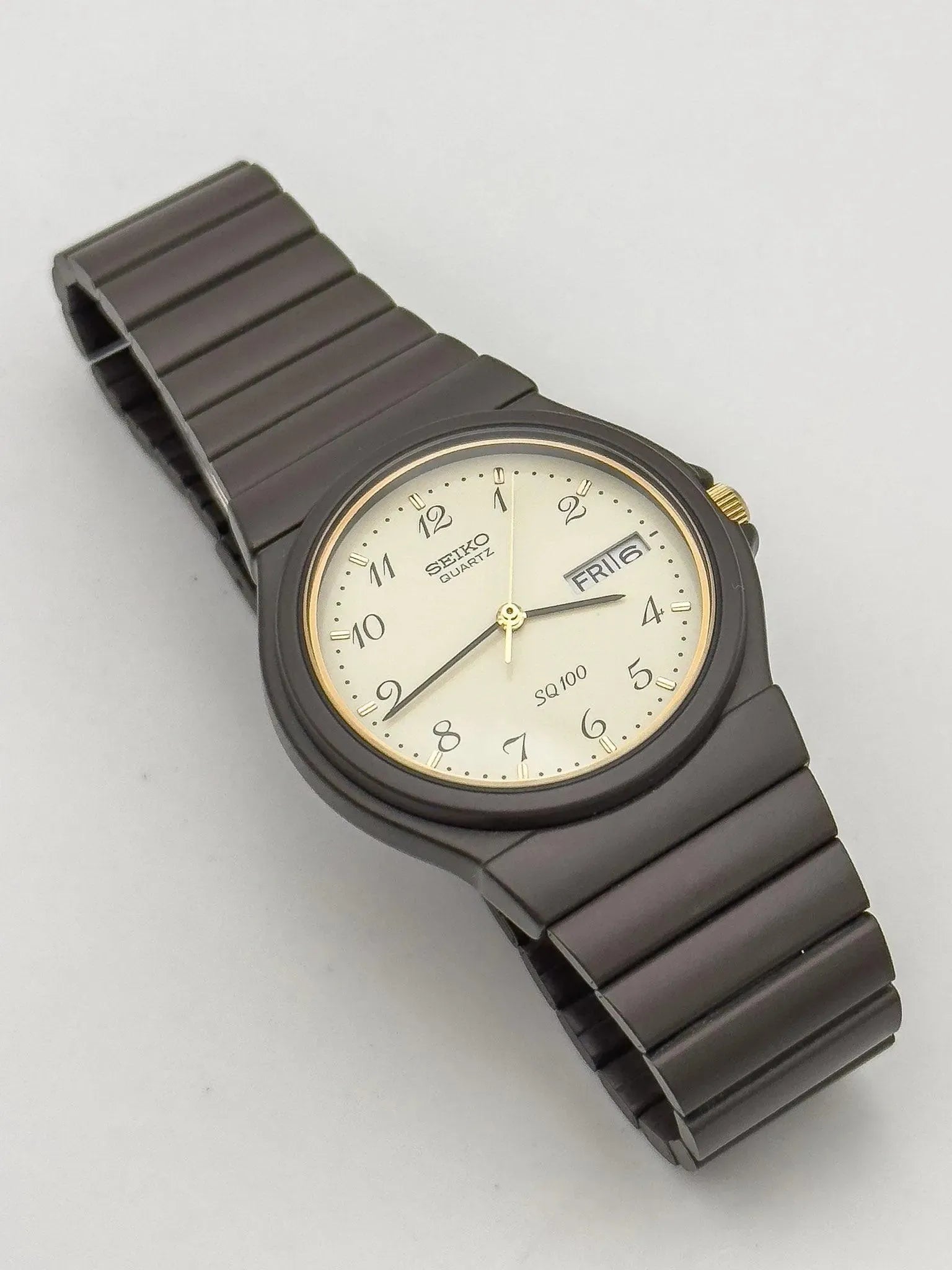 Seiko - SQ100 Chocolat Daydate - 1990s - Atelier Victor - Vintage Shop