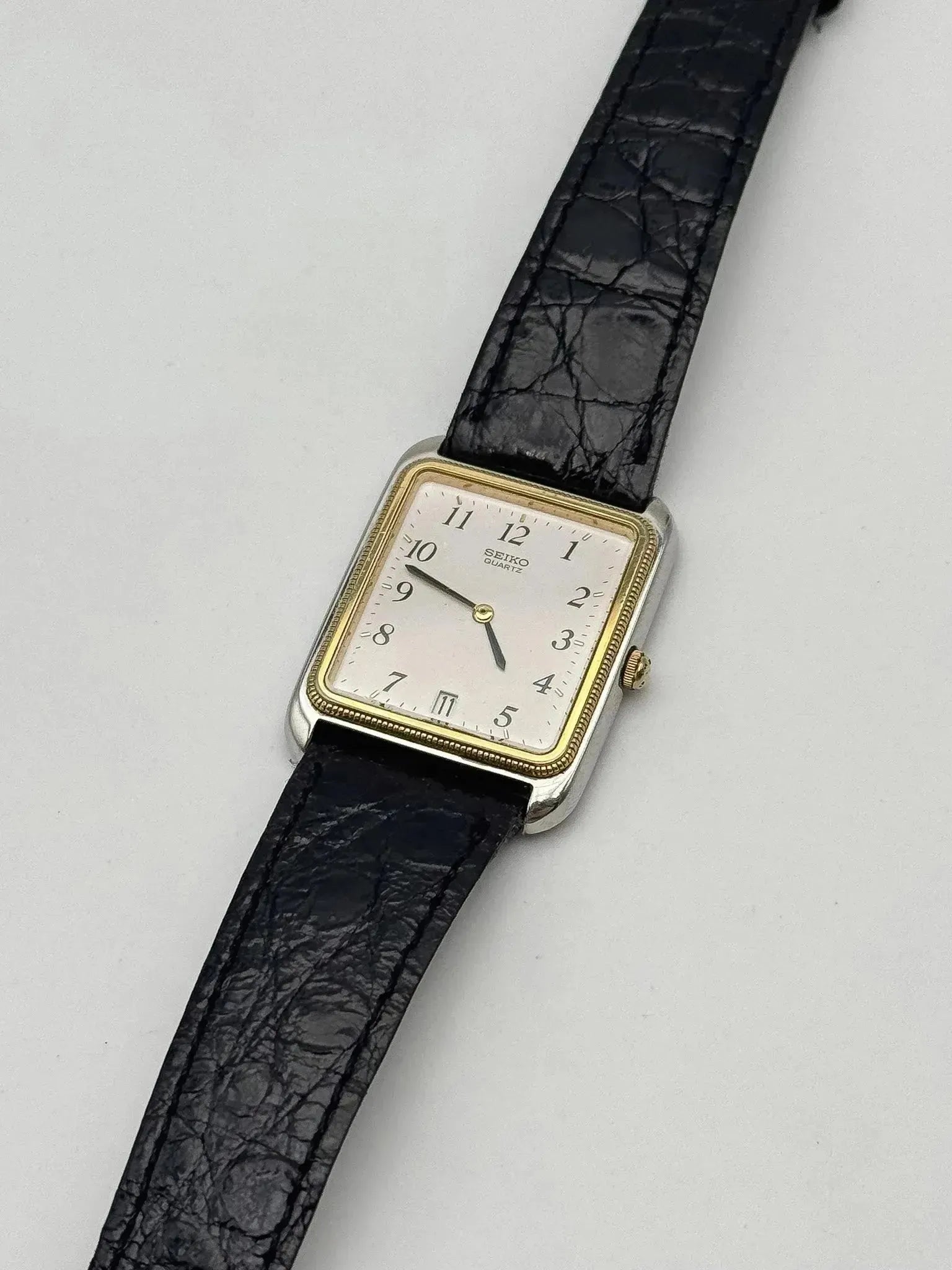 Seiko - Tank Acier Or Tressé - 1984 - Atelier Victor Paris - Vintage Watch Shop Dubai