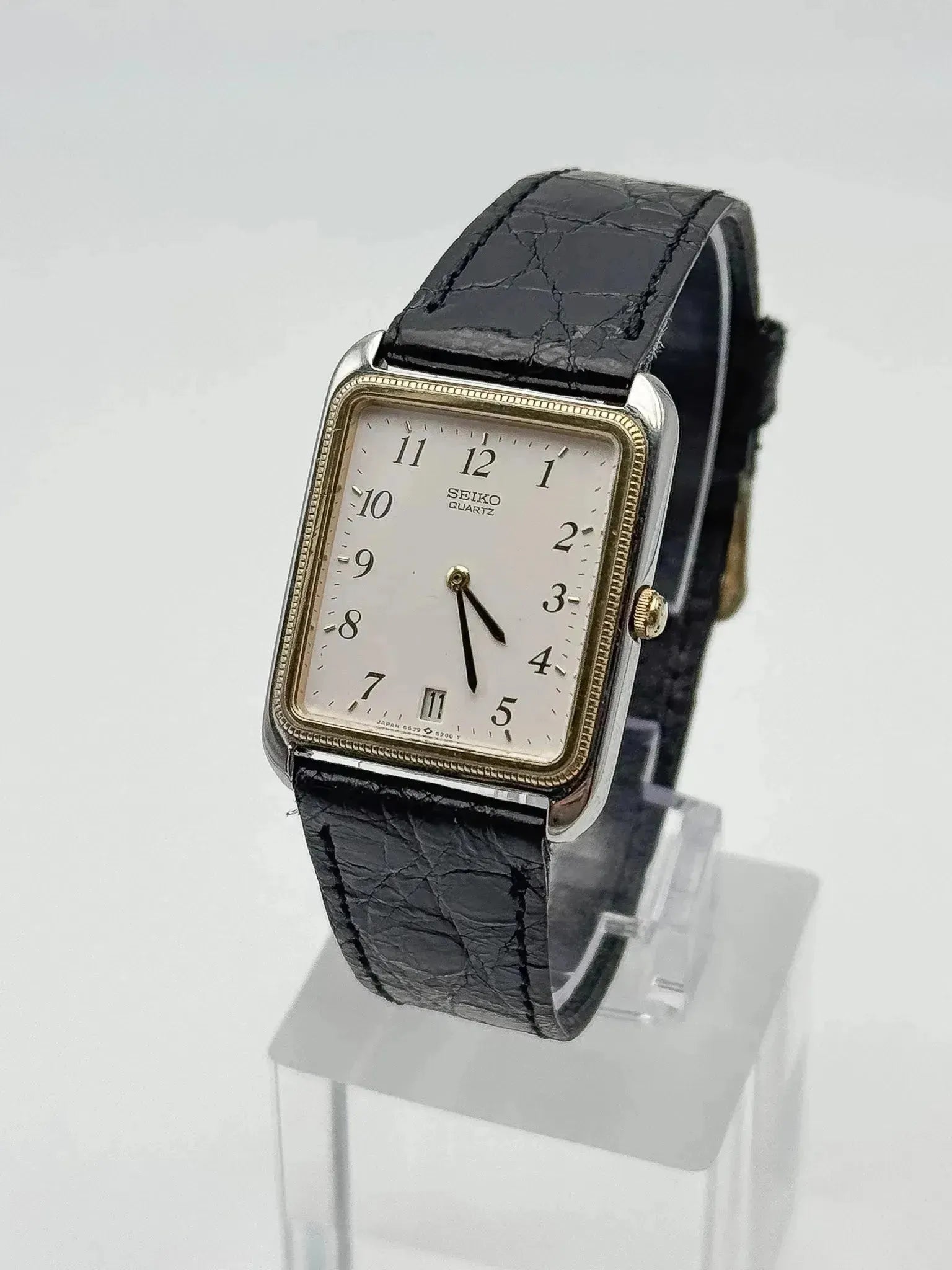 Seiko - Tank Acier Or Tressé - 1984 - Atelier Victor Paris - Vintage Watch Shop Dubai