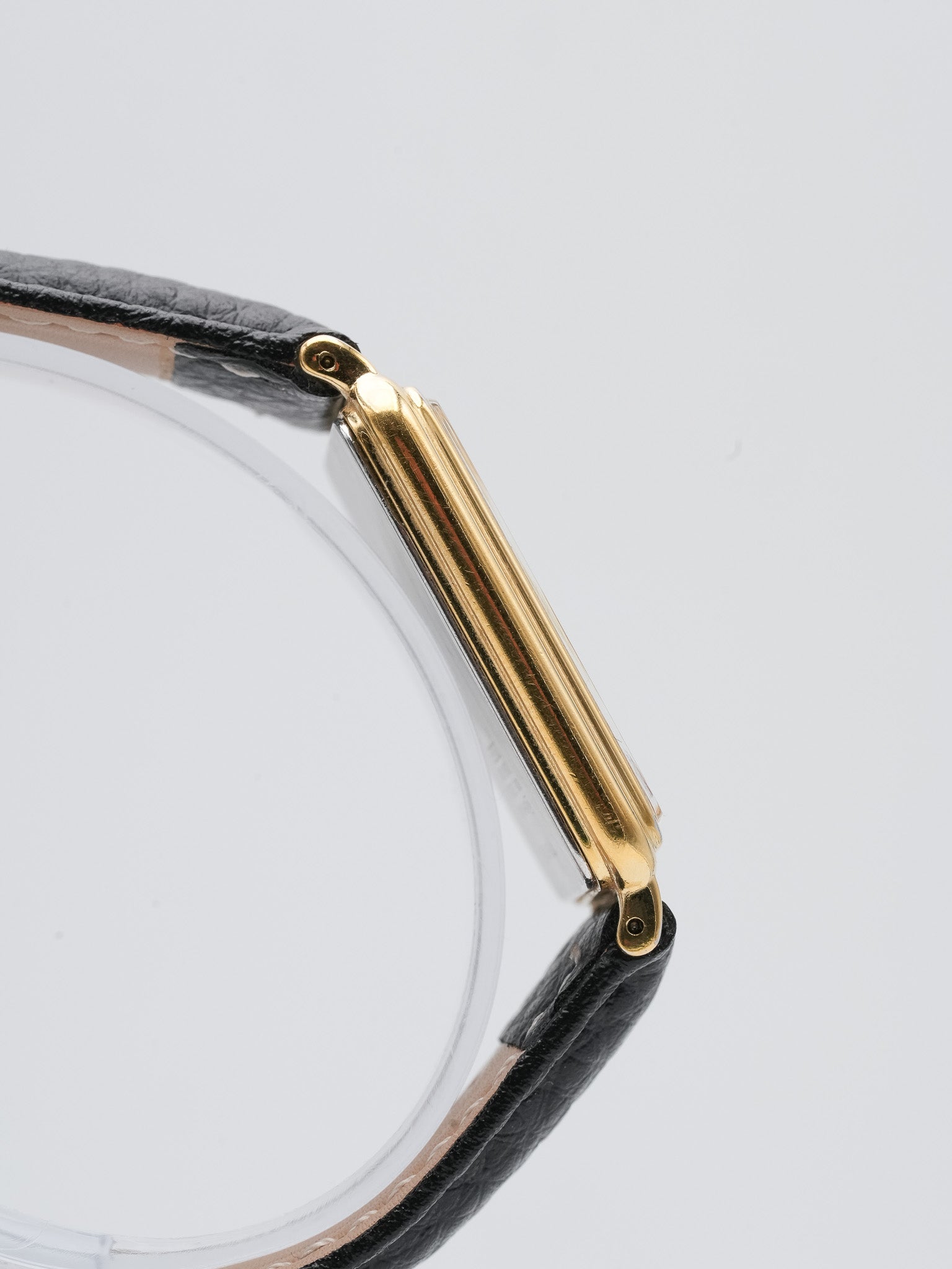 Seiko - Tank Allongée plaqué or date cabochon - 2002 - Atelier Victor - Vintage Shop