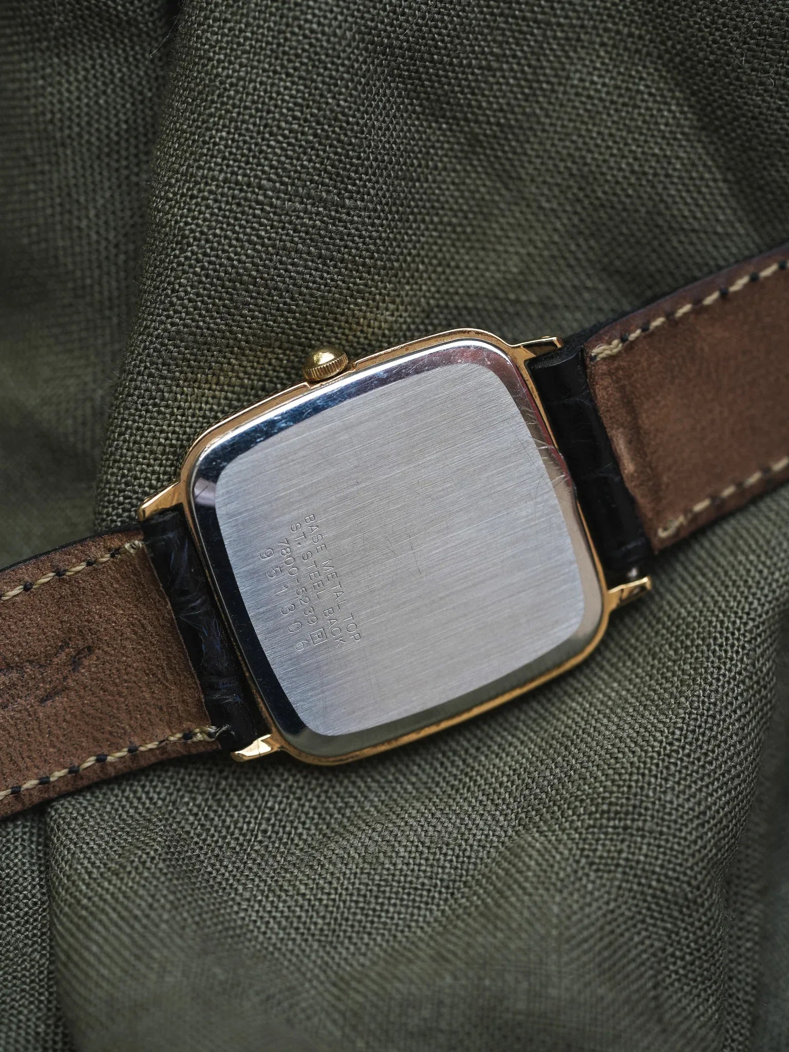 Seiko - Tank Carré Noir Index blanc - 1979 - Atelier Victor - Vintage Shop