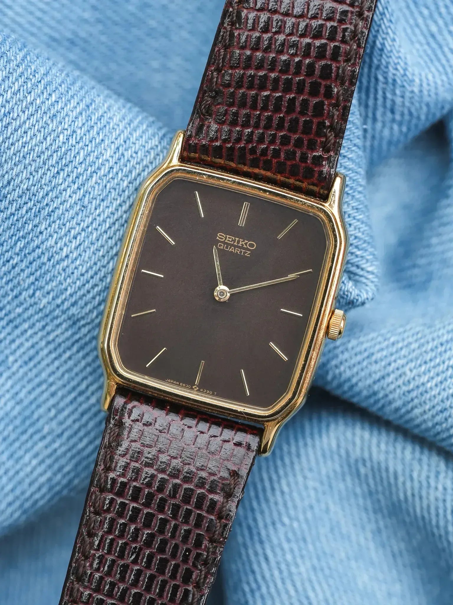 Seiko - Tank Chocolat Plaqué or - 1985 - Atelier Victor