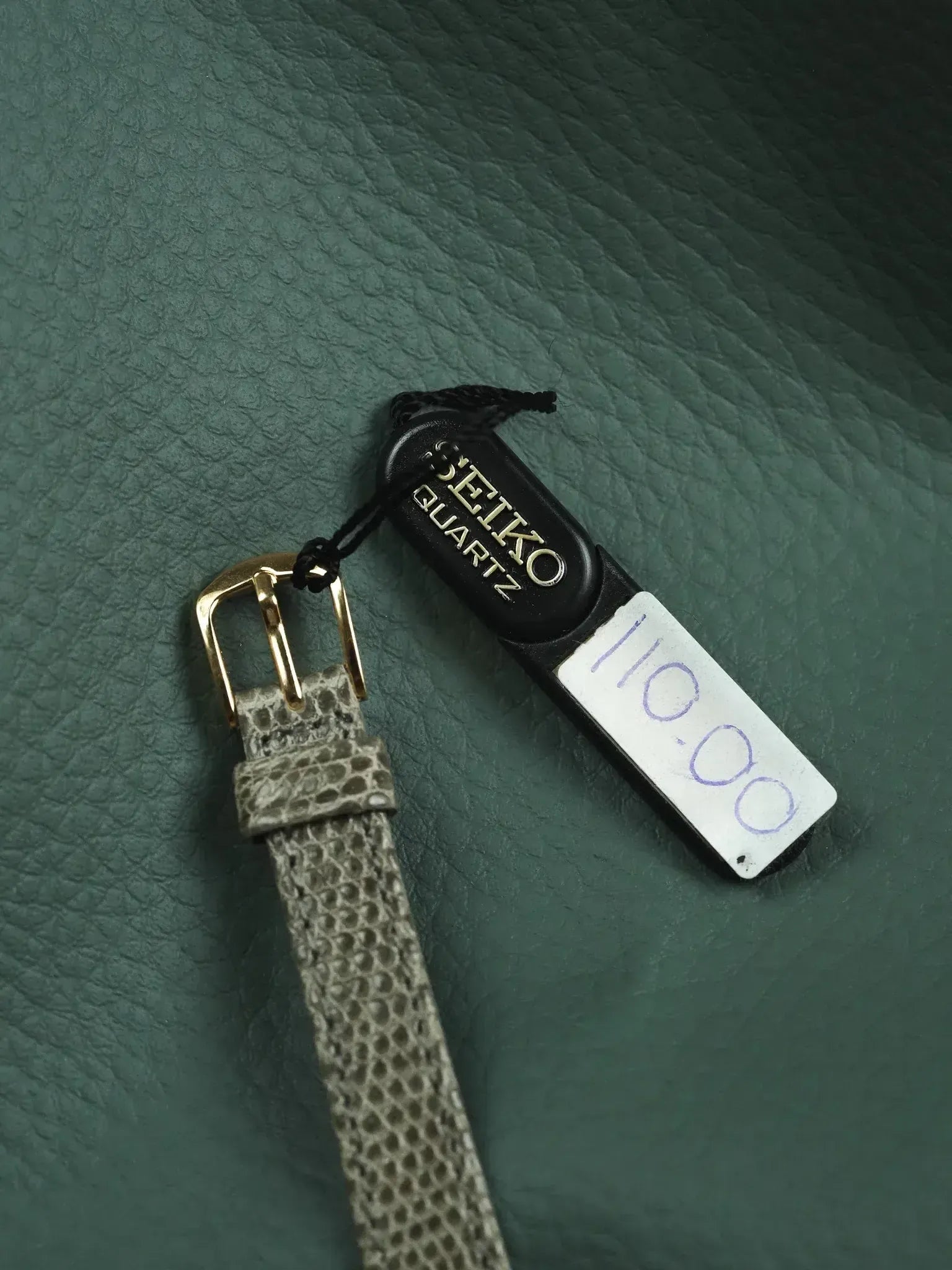 Seiko - Tank Femme Or Bracelet gris - Neuve de stock - 1993 - Atelier Victor