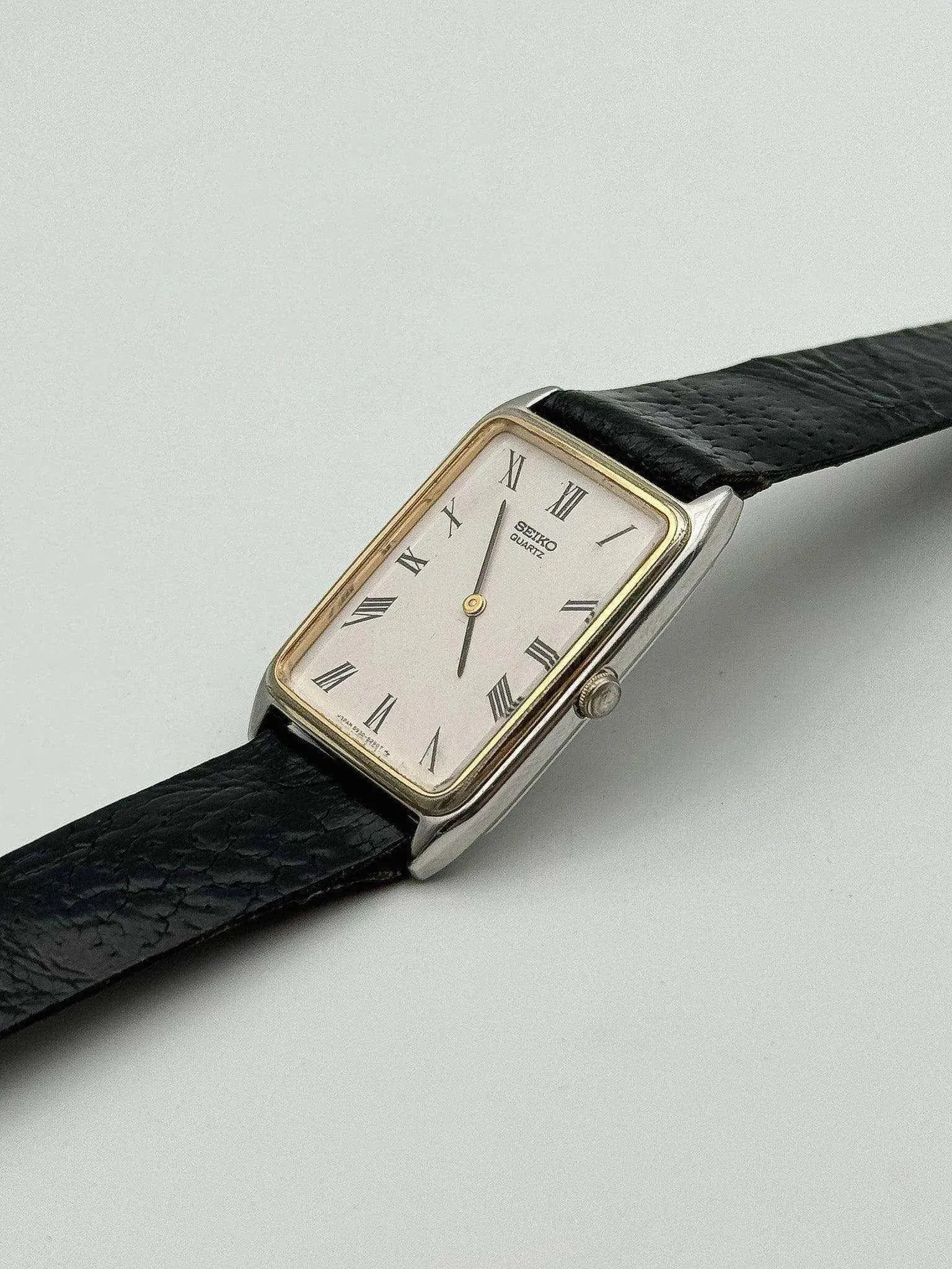 Seiko - Tank Gold Bezel - 1990 - Atelier Victor Paris - Vintage Watch Shop Dubai