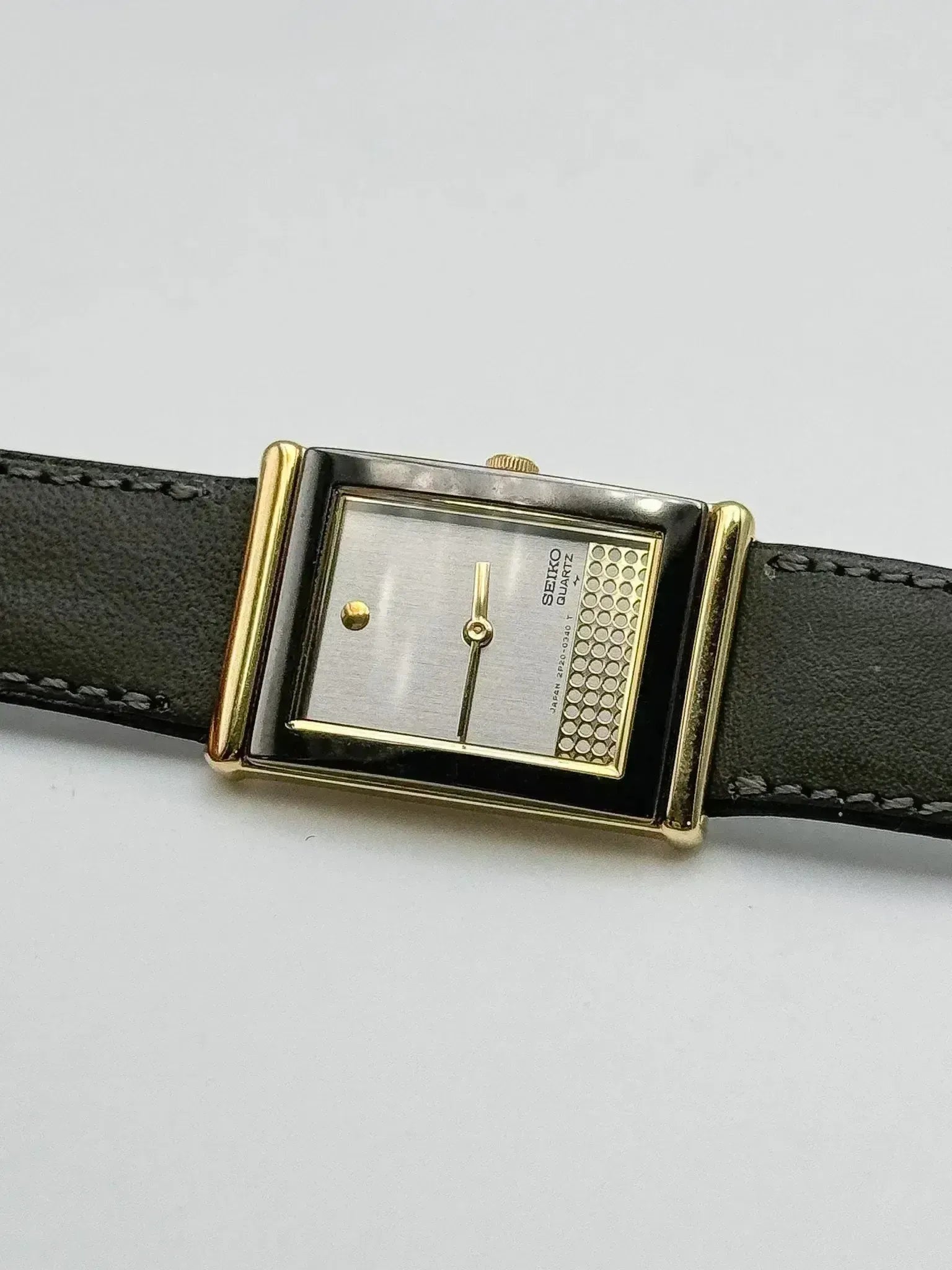 Seiko - Tank Noir Doré Dots - NOS - 1995 - Atelier Victor