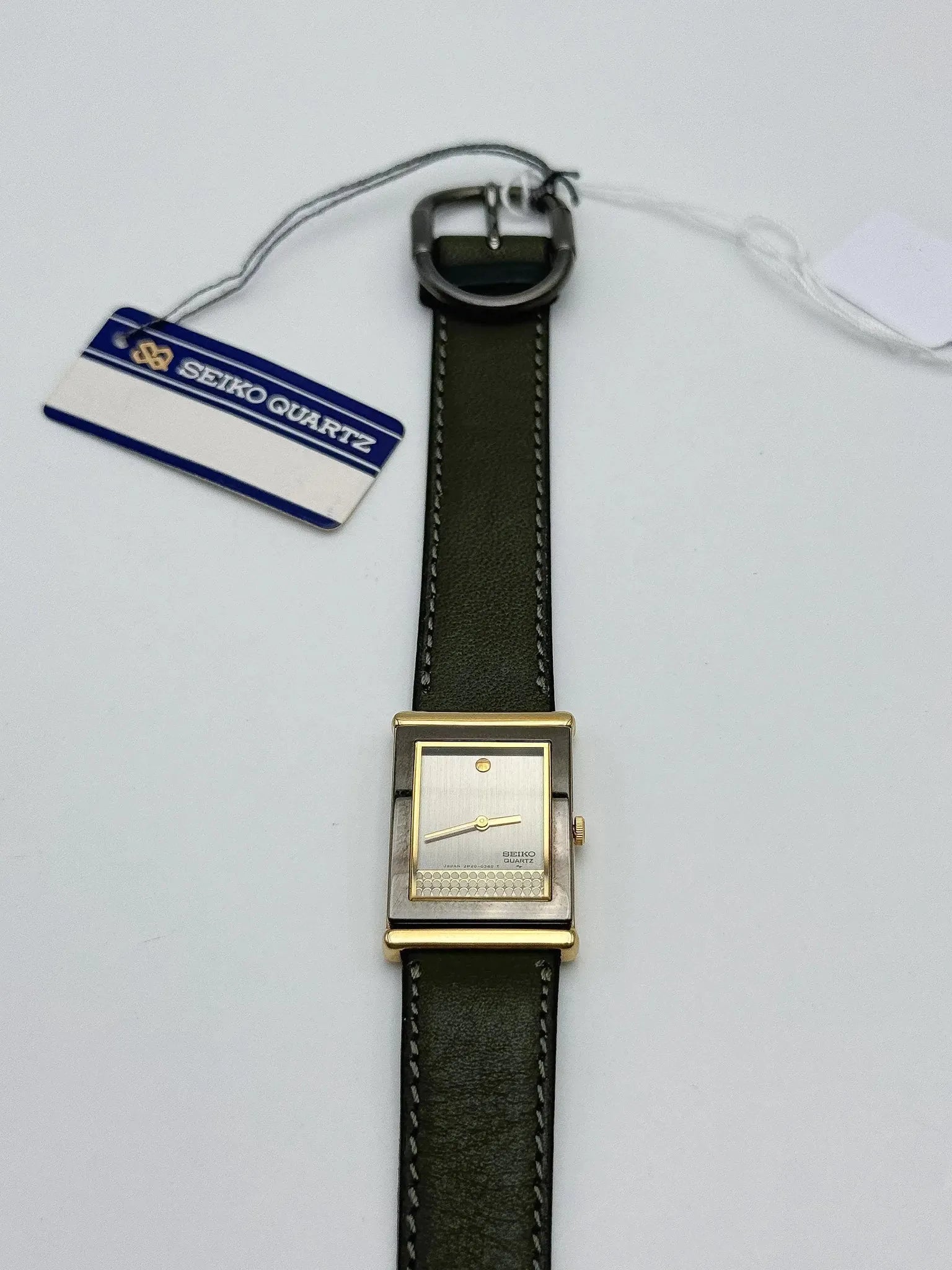 Seiko - Tank Noir Doré Dots - NOS - 1995 - Atelier Victor Paris - Vintage Watch Shop Dubai