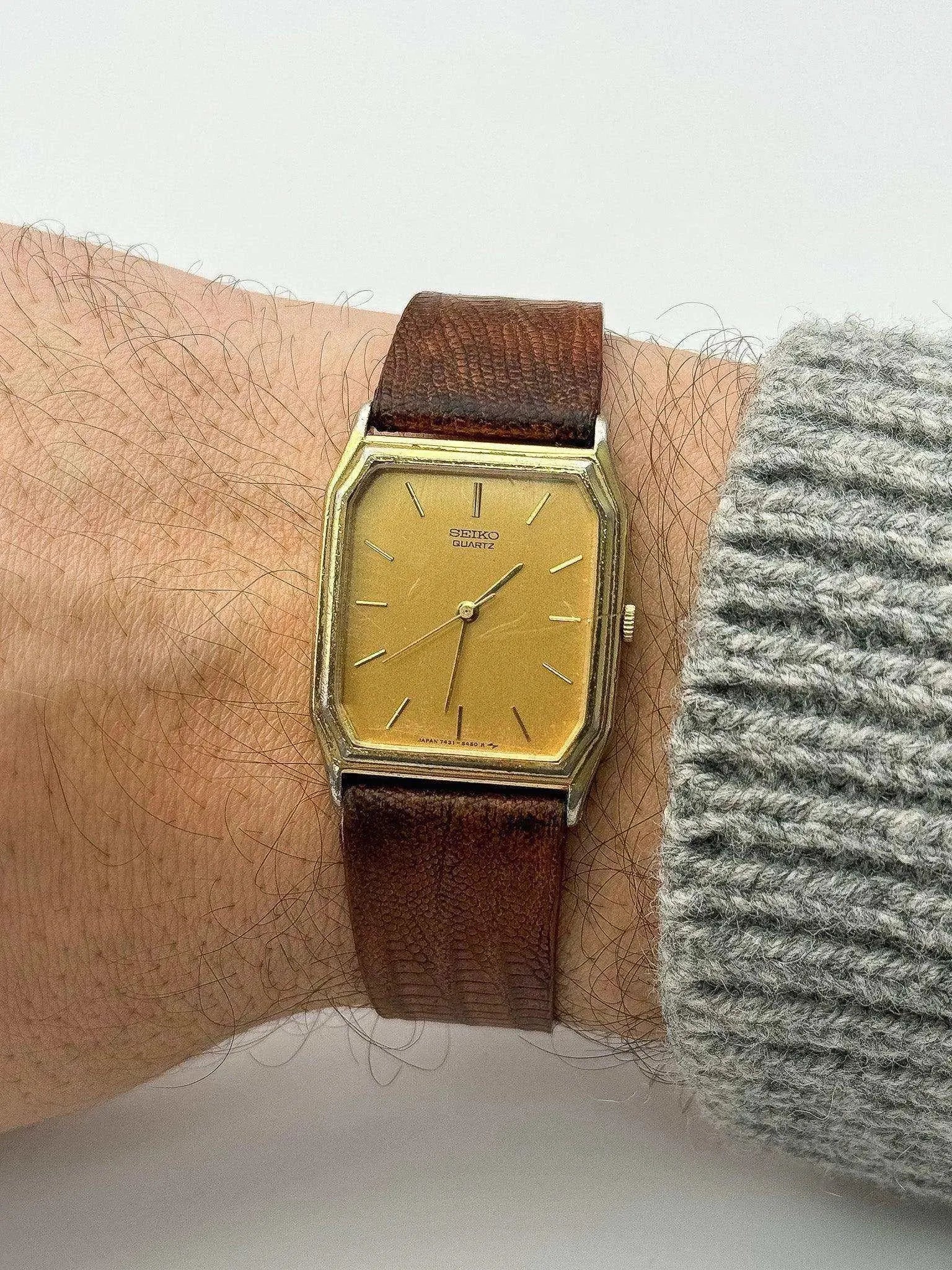 Seiko - Tank Octagon Gold - 1984 - Atelier Victor Paris - Vintage Watch Shop Dubai