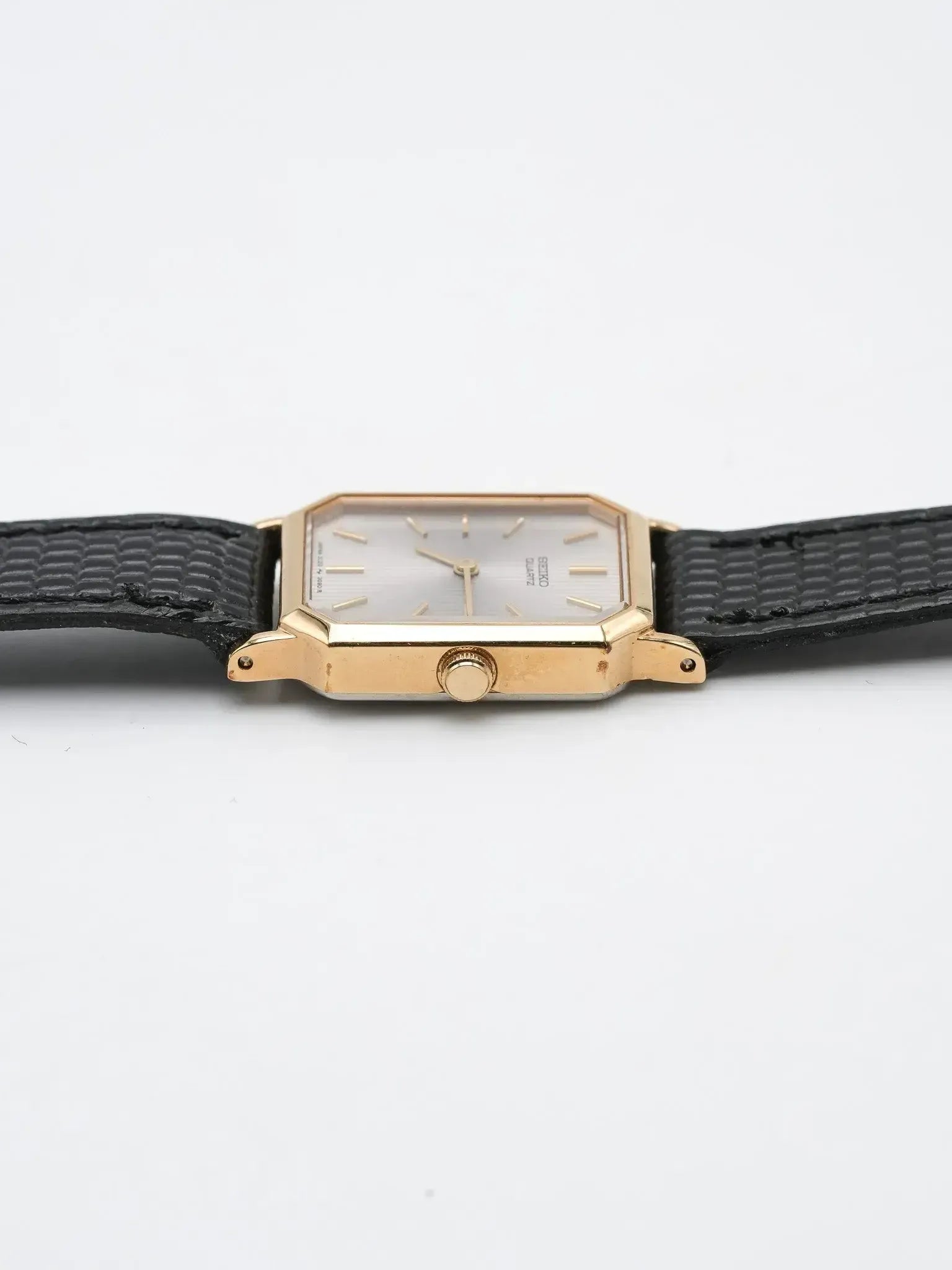 Seiko - Tank Octogonale Tapisserie Plaqué or Femme - NOS - 1995 - Atelier Victor