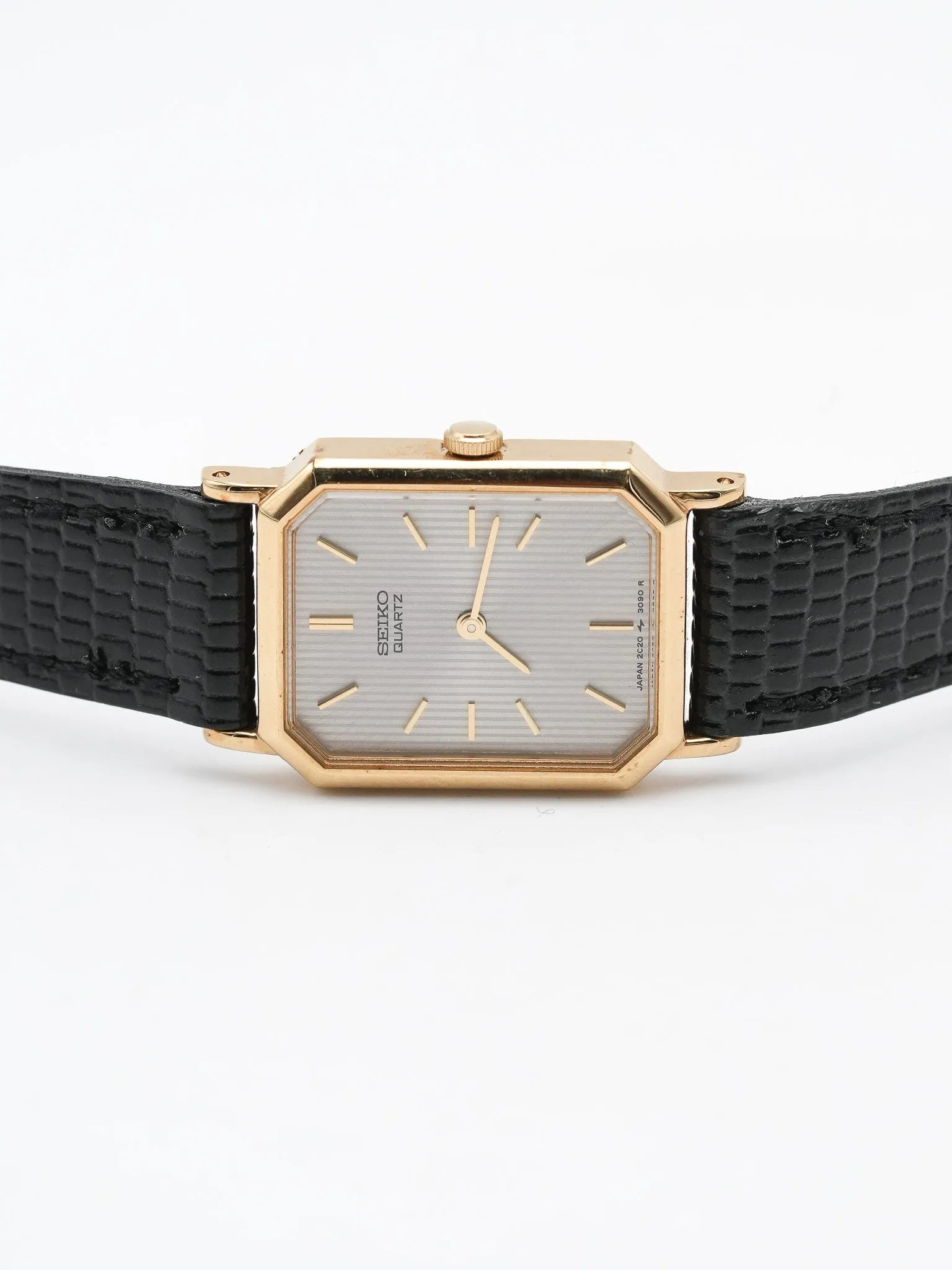 Seiko - Tank Octogonale Tapisserie Plaqué or Femme - NOS - 1995 - Atelier Victor Paris - Vintage Watch Shop Dubai