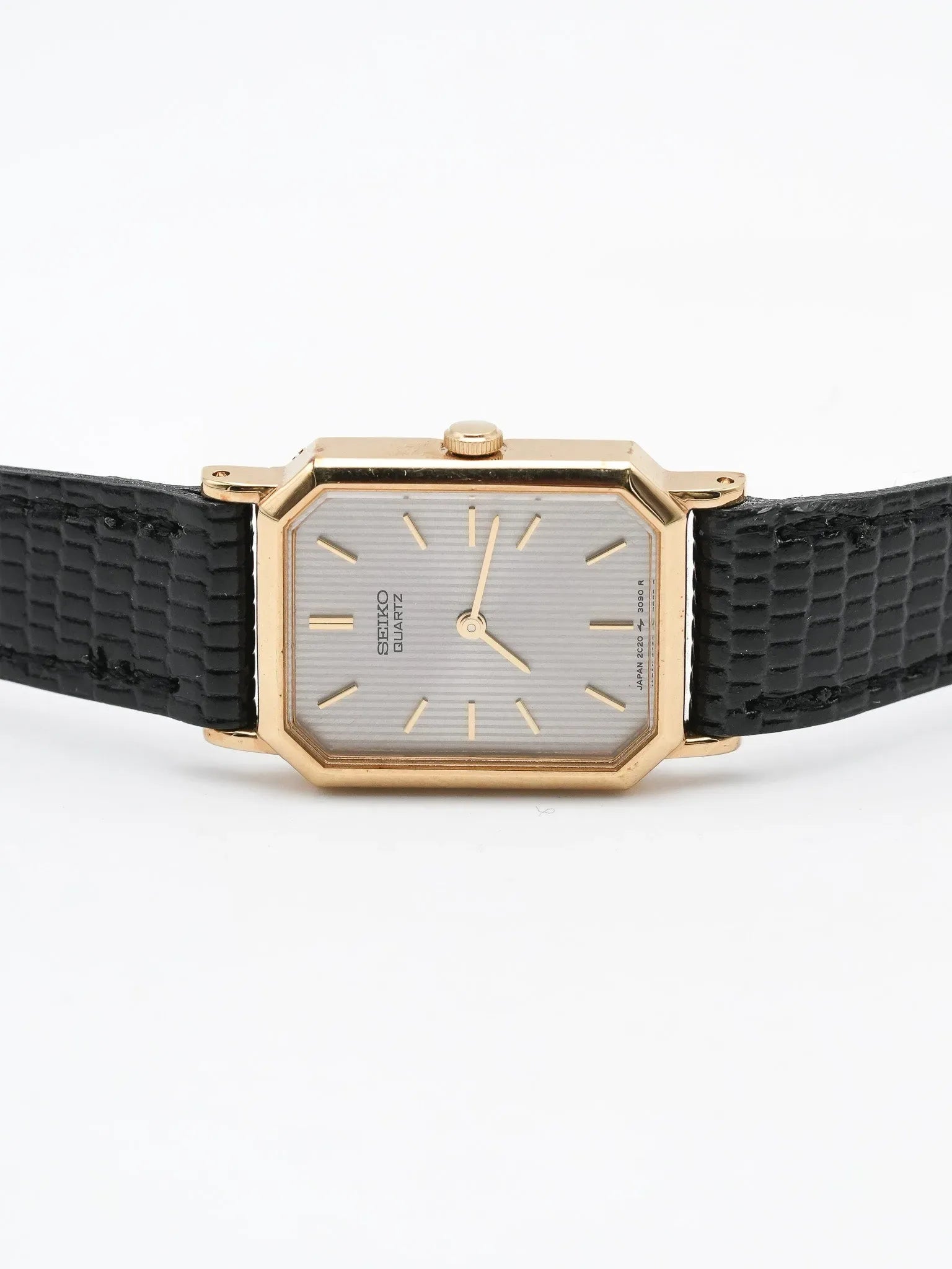 Seiko - Tank Octogonale Tapisserie Plaqué or Femme - NOS - 1995 - Atelier Victor - Vintage Shop