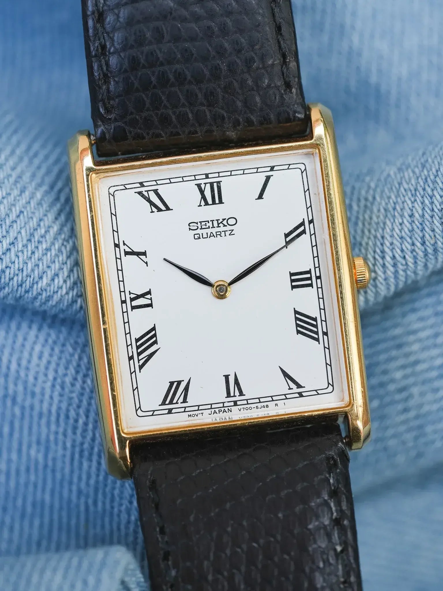 Seiko - Tank Or Cadran Blanc Romain - 1995 - Atelier Victor