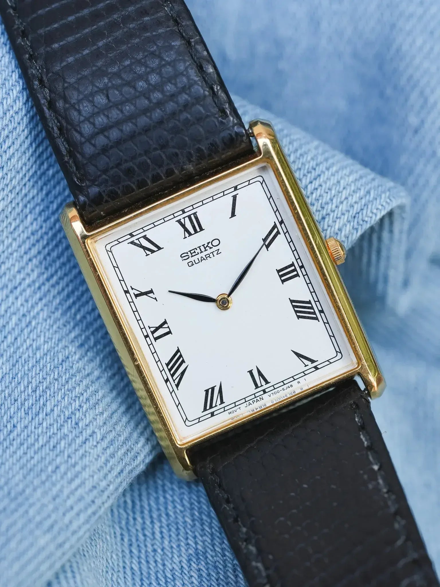 Seiko - Tank Or Cadran Blanc Romain - 1995 - Atelier Victor