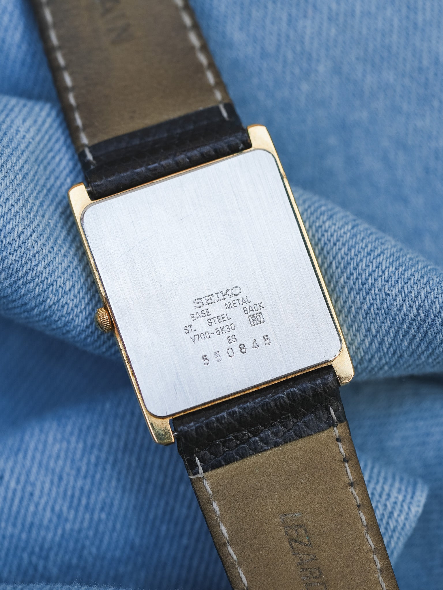 Seiko - Tank Or Cadran Blanc Romain - 1995 - Atelier Victor - Vintage Shop