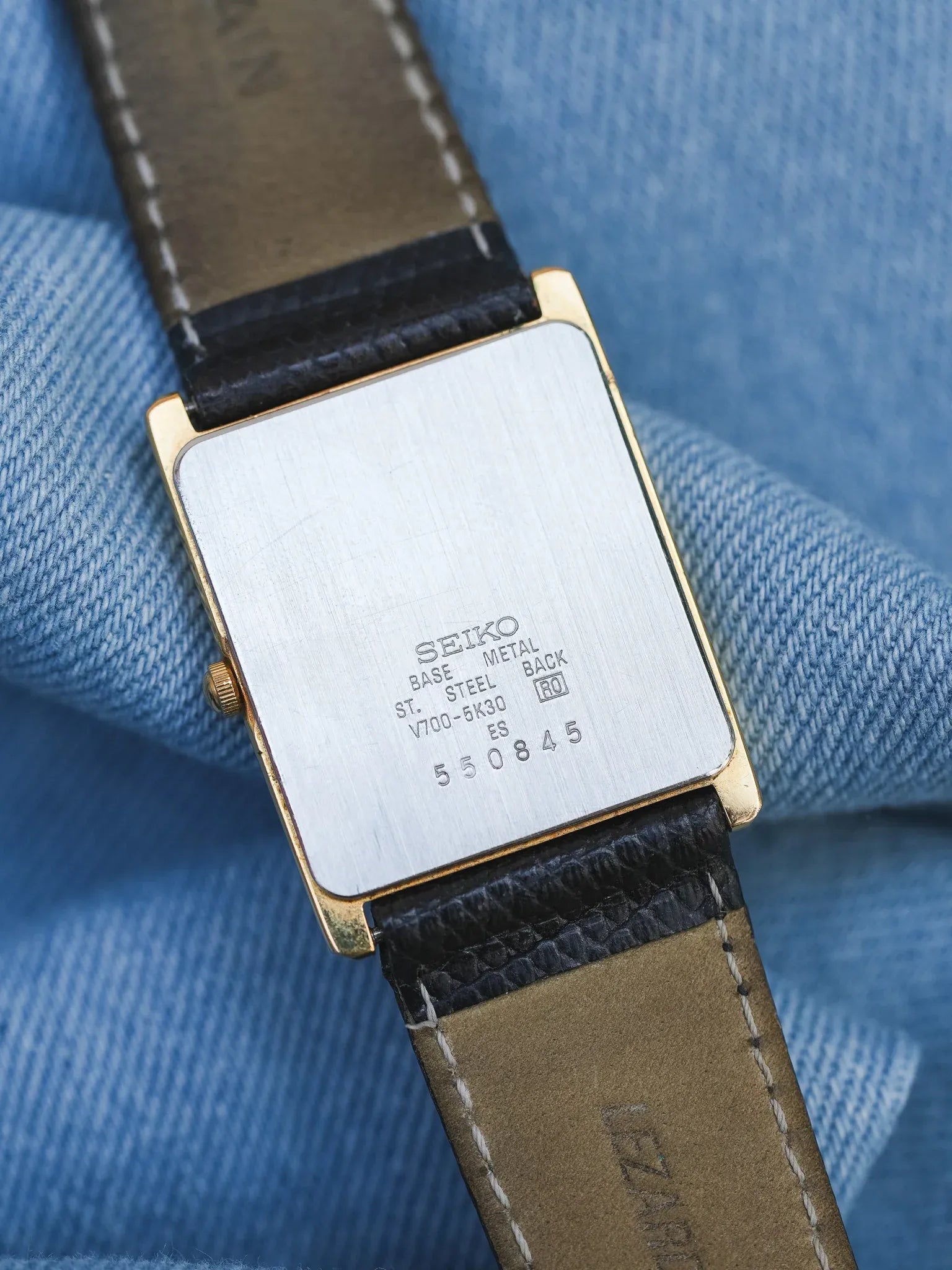 Seiko - Tank Or Cadran Blanc Romain - 1995 - Atelier Victor - Vintage Shop