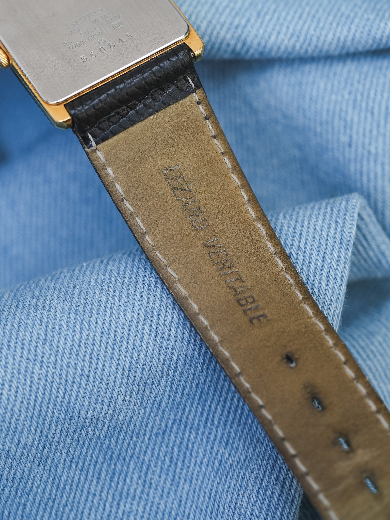 Seiko - Tank Or Cadran Blanc Romain - 1995 - Atelier Victor - Vintage Shop