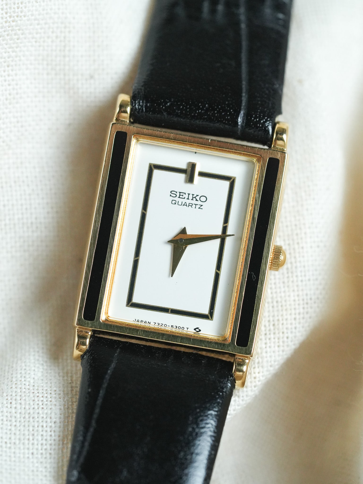 Seiko - Tank Or Laque Noir - 1993 - Atelier Victor - Vintage Shop