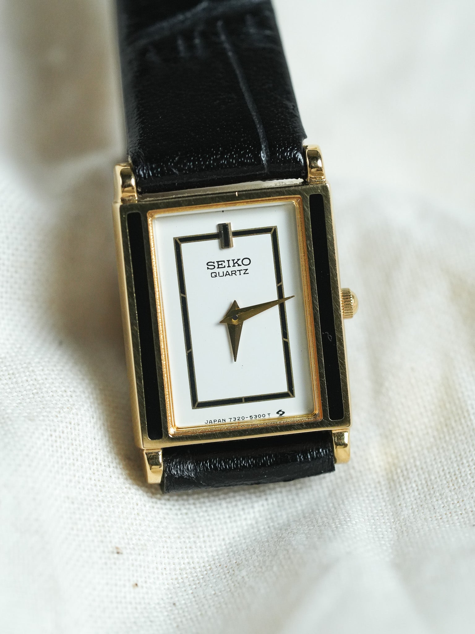 Seiko - Tank Or Laque Noir - 1993 - Atelier Victor - Vintage Shop