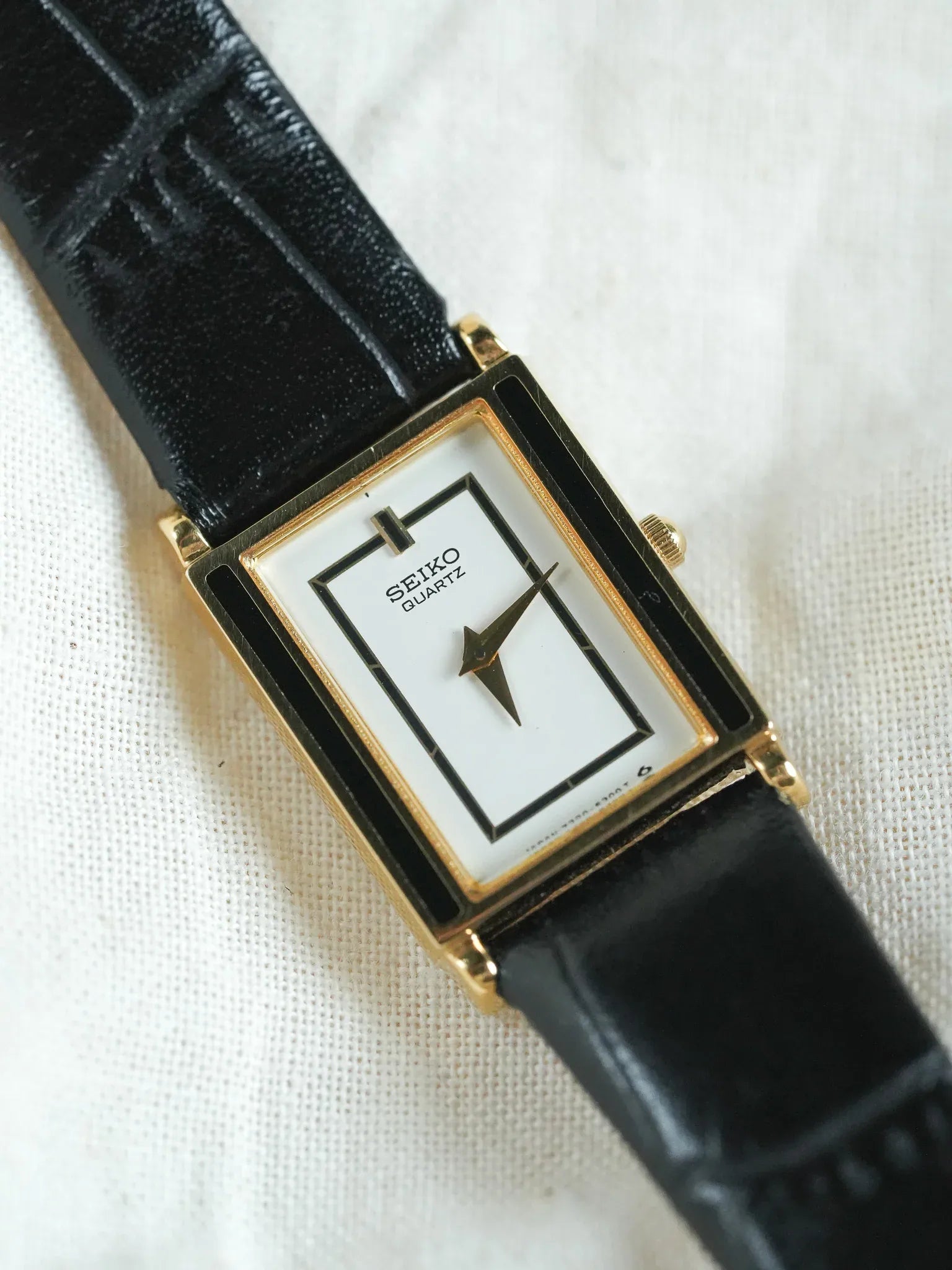 Seiko - Tank Or Laque Noir - 1993 - Atelier Victor - Vintage Shop