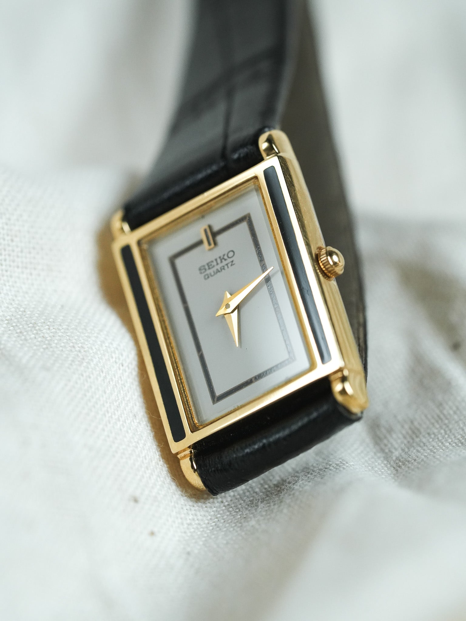 Seiko - Tank Or Laque Noir - 1993 - Atelier Victor - Vintage Shop