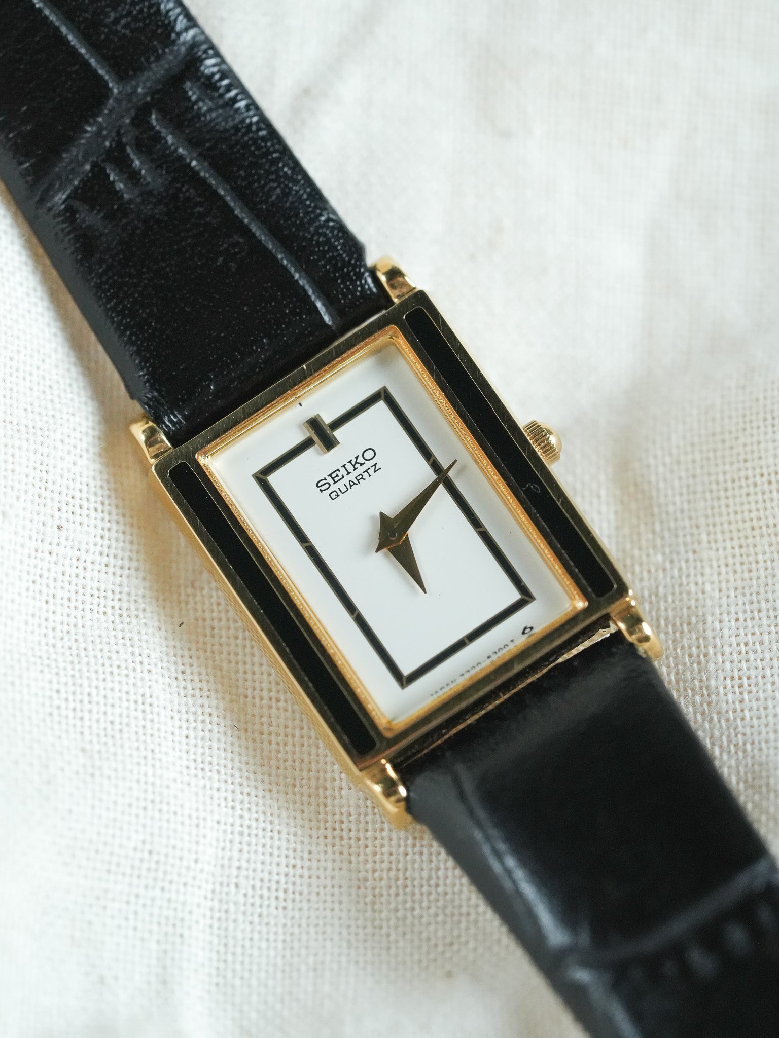 Seiko - Tank Or Laque Noir - 1993 - Atelier Victor - Vintage Shop