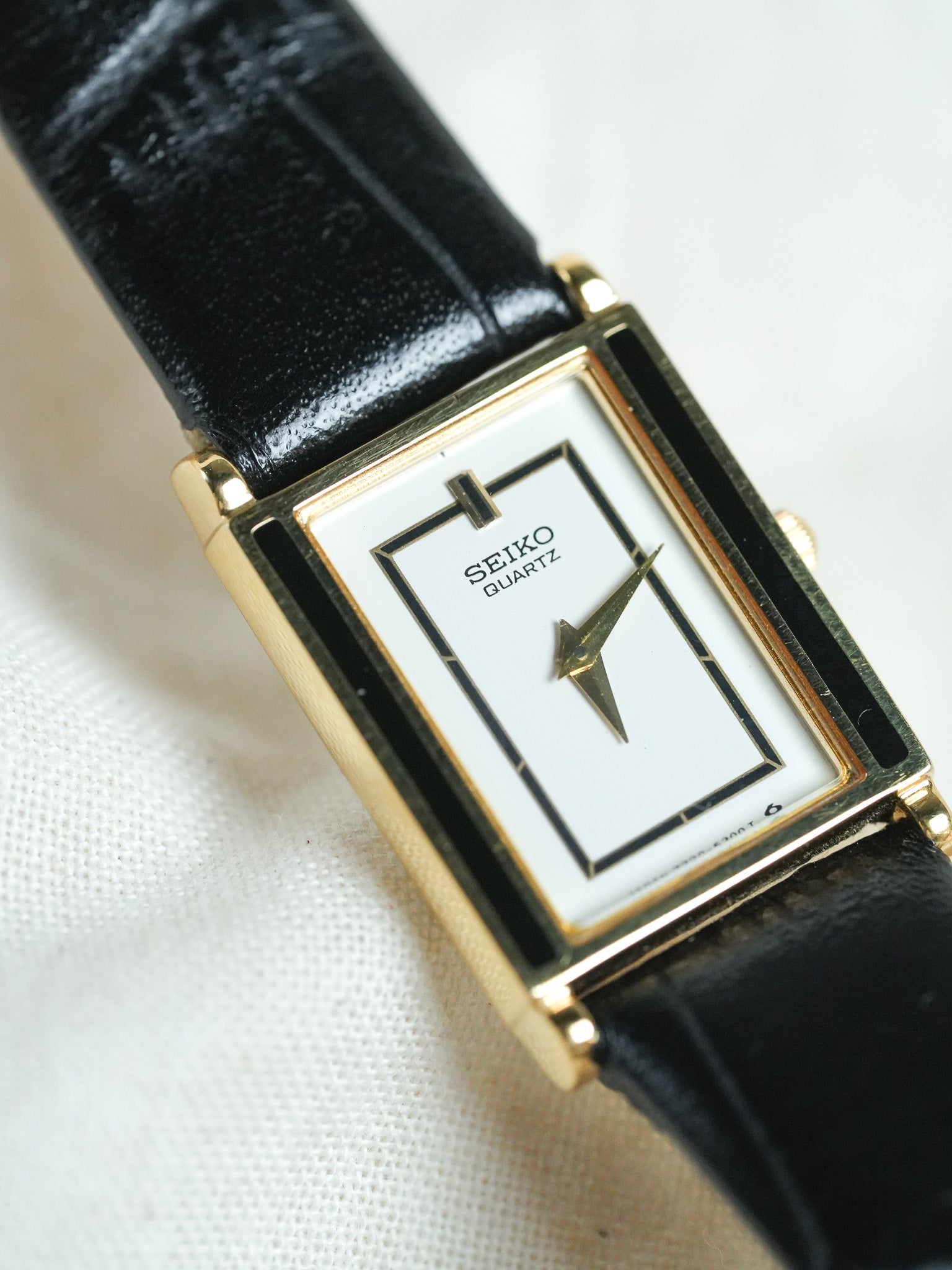 Seiko - Tank Or Laque Noir - 1993 - Atelier Victor - Vintage Shop