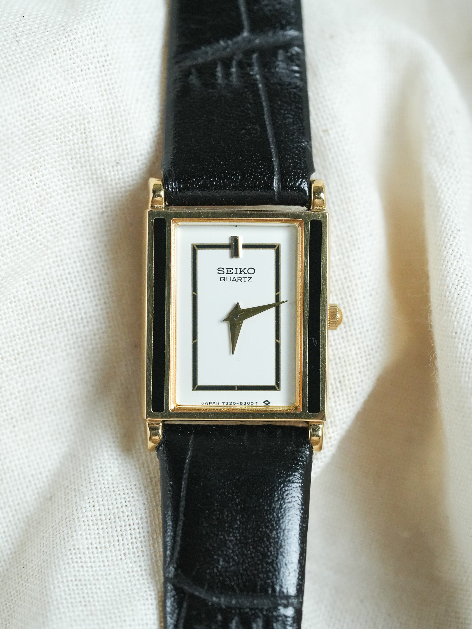 Seiko - Tank Or Laque Noir - 1993 - Atelier Victor - Vintage Shop