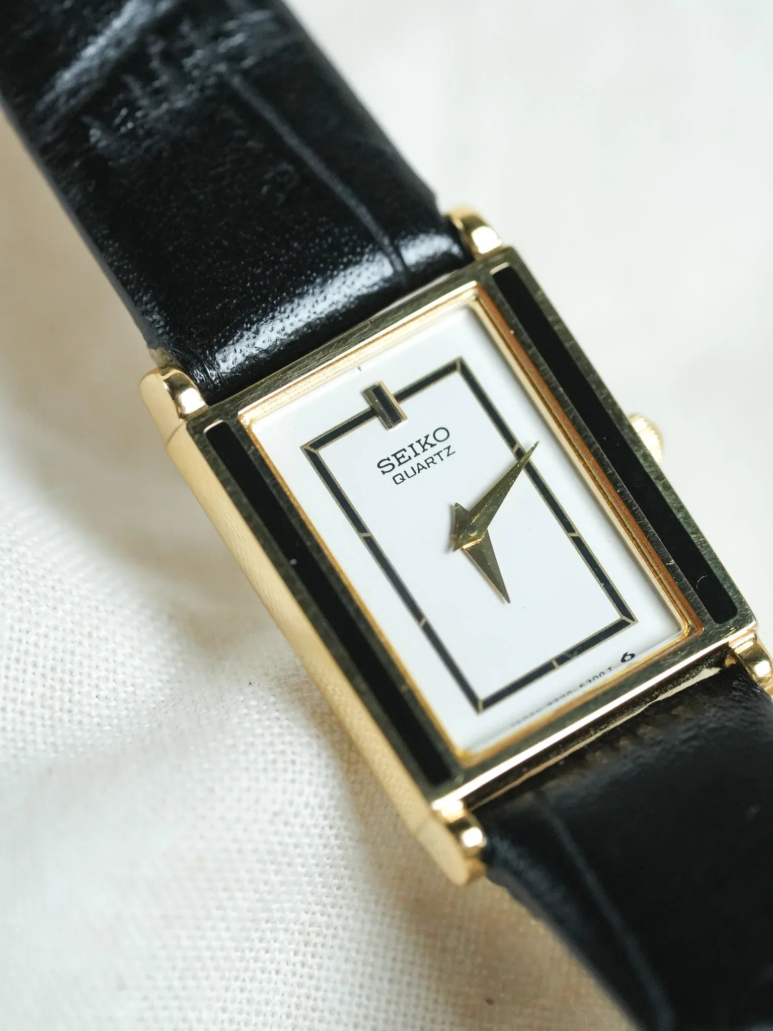 Seiko - Tank Or Laque Noir - 1993 - Atelier Victor - Vintage Shop