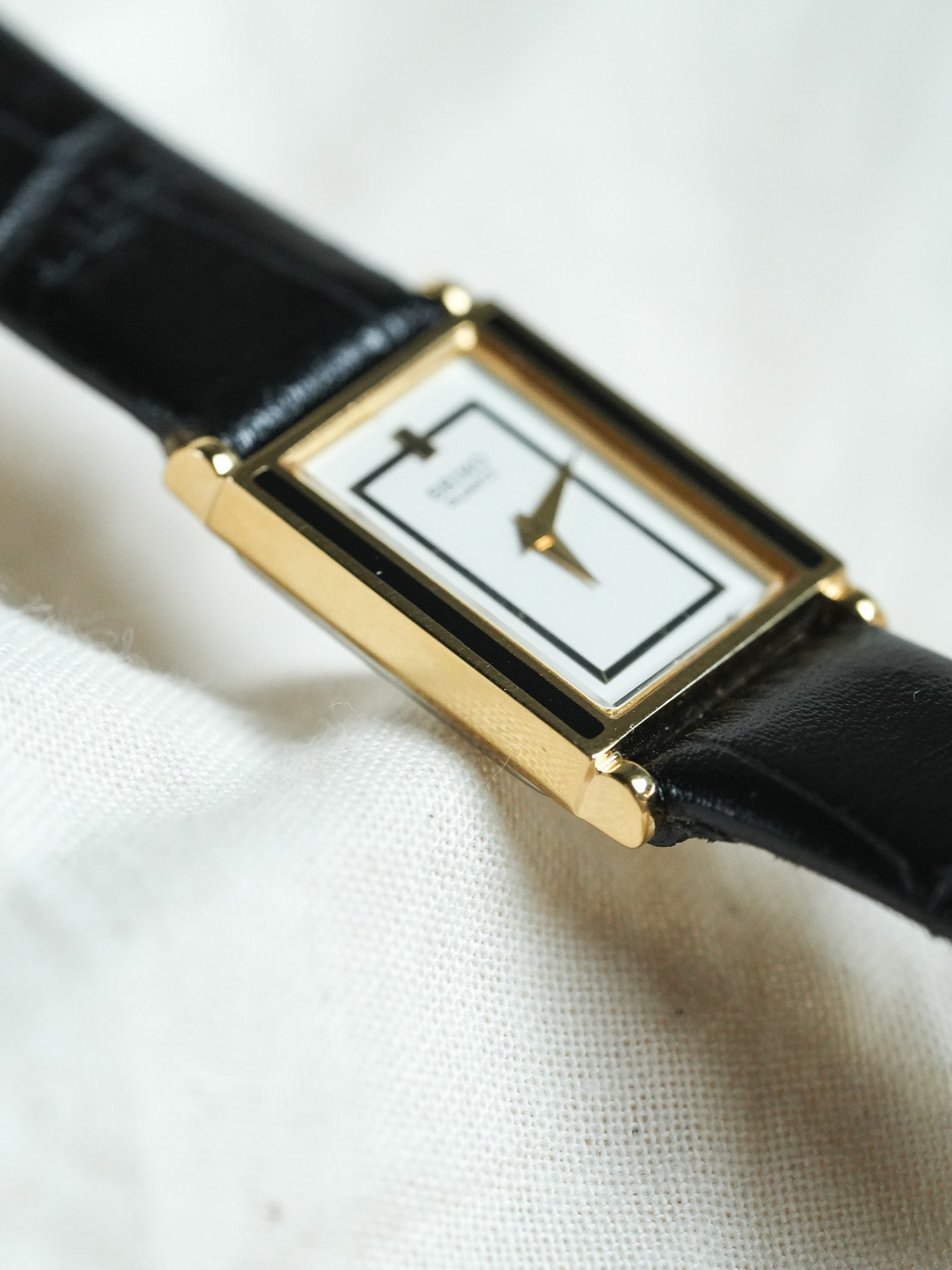 Seiko - Tank Or Laque Noir - 1993 - Atelier Victor - Vintage Shop