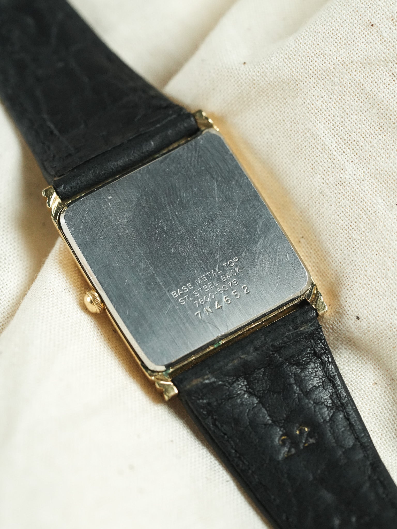 Seiko - Tank Plaqué Or Noir - 1977 - Atelier Victor - Vintage Shop