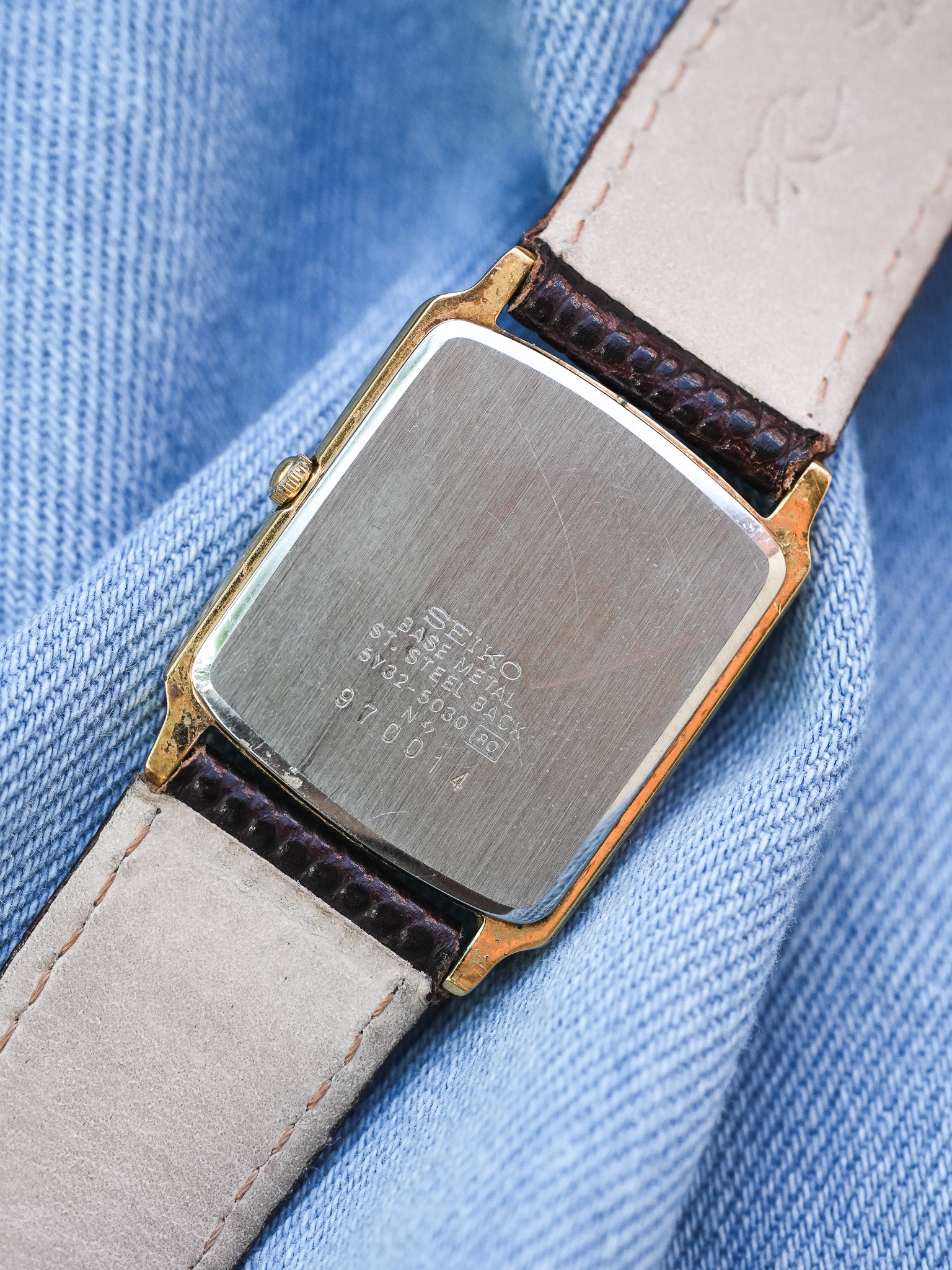 Seiko - Tank Romain Plaqué or Date 6H - 1989 - Atelier Victor - Vintage Shop