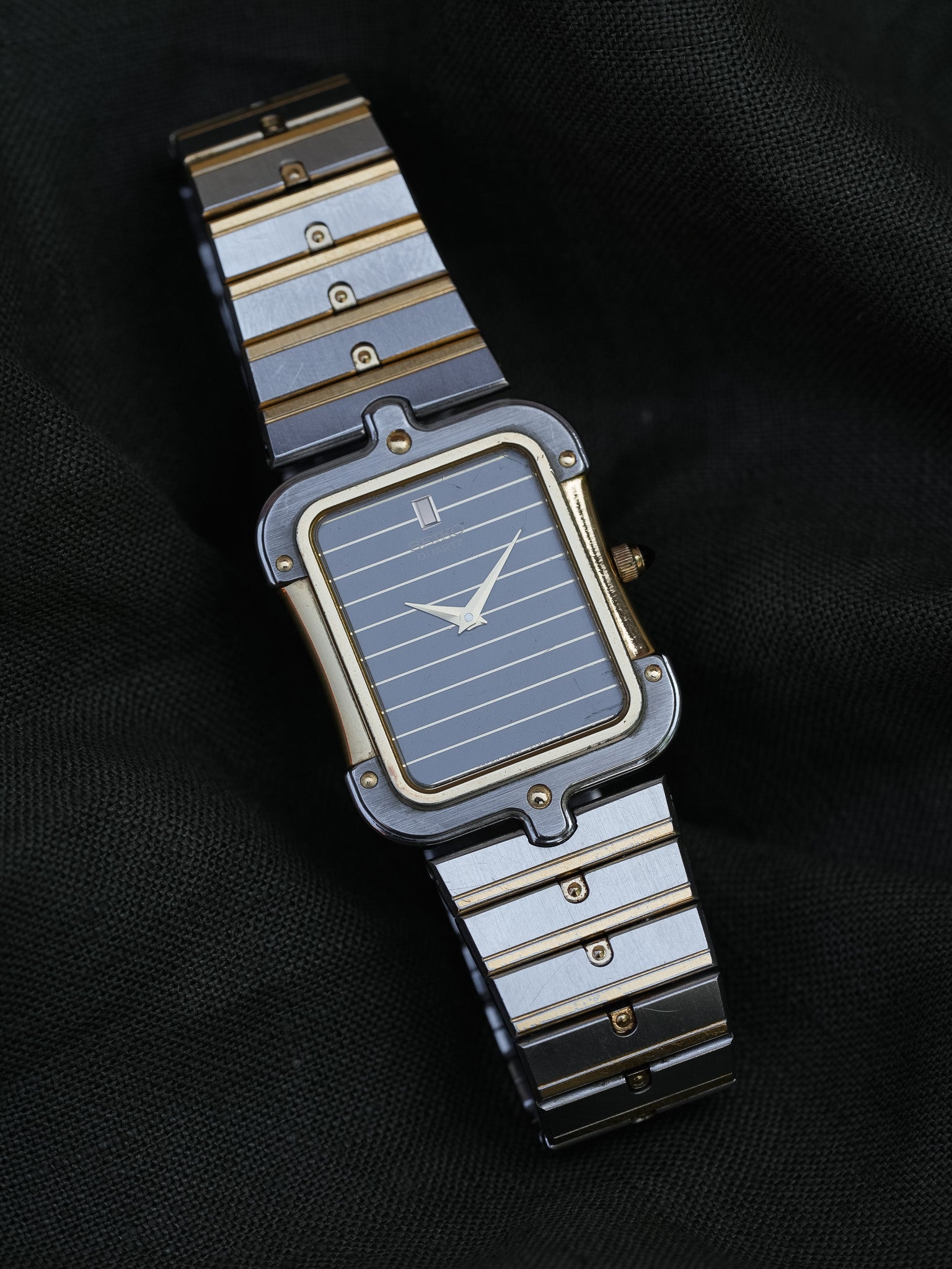 Seiko - Tank Special Acier Or Bracelet acier - Boite - 1983 - Atelier Victor - Vintage Shop
