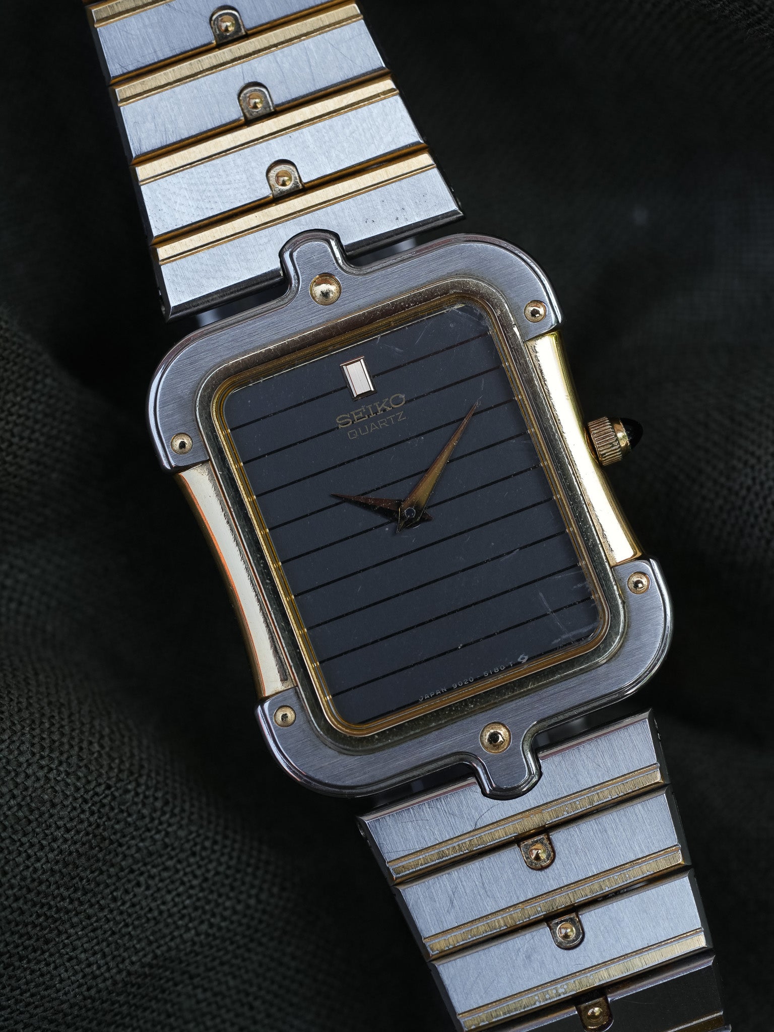 Seiko - Tank Special Acier Or Bracelet acier - Boite - 1983 - Atelier Victor - Vintage Shop