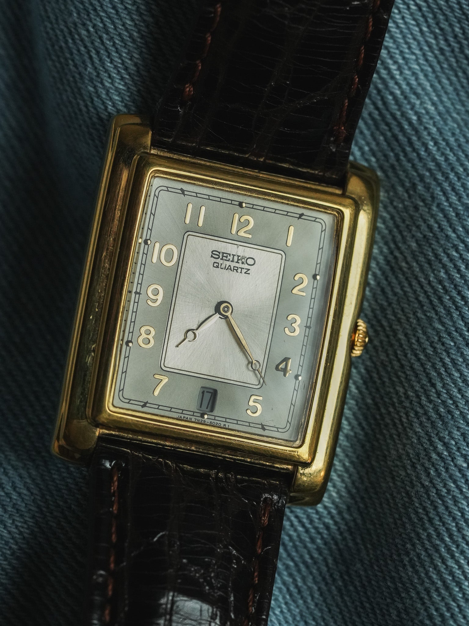 Seiko - Tank Stepcase OR date 6h - 2001 - Atelier Victor - Vintage Shop