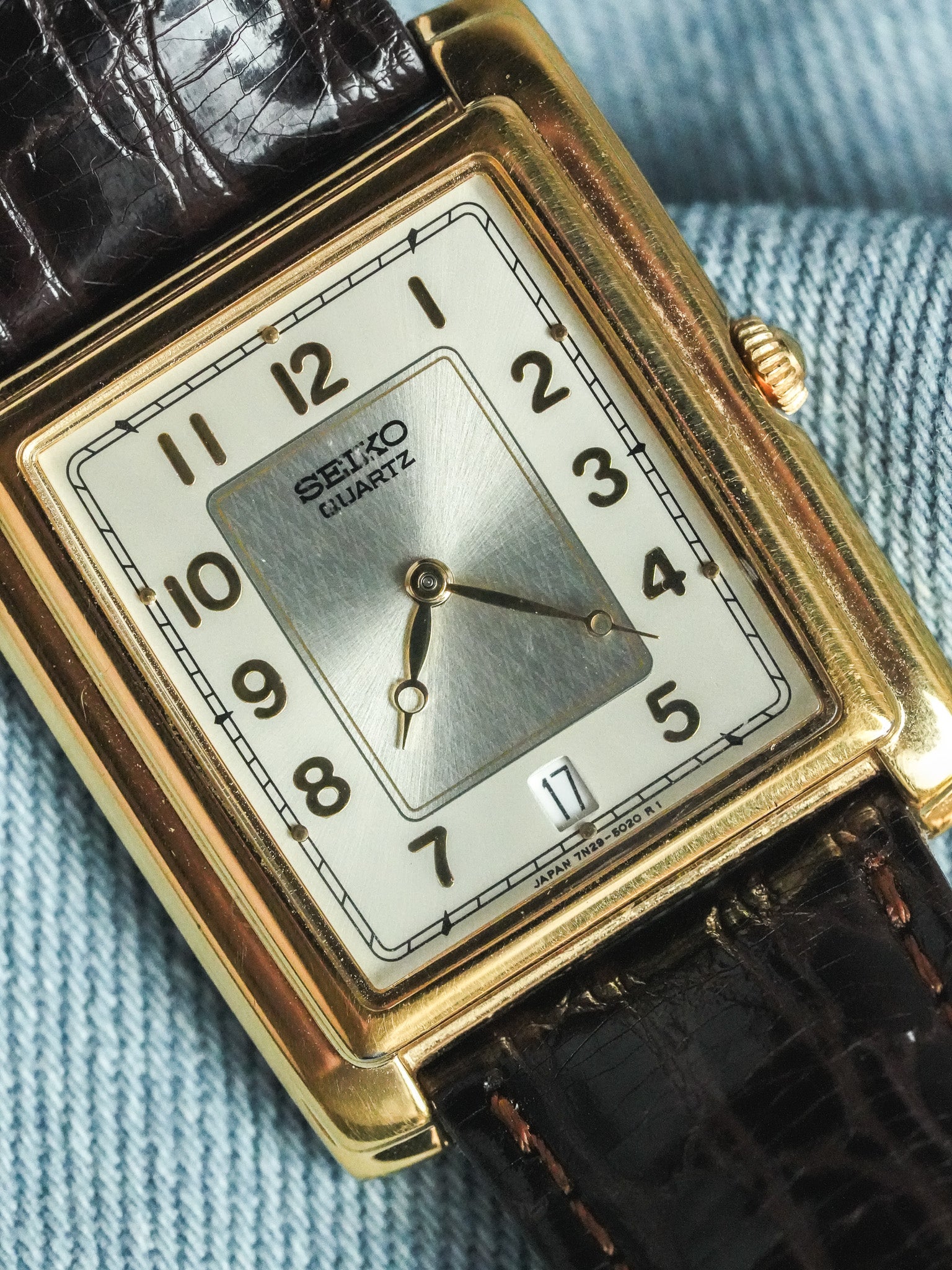 Seiko - Tank Stepcase OR date 6h - 2001 - Atelier Victor - Vintage Shop