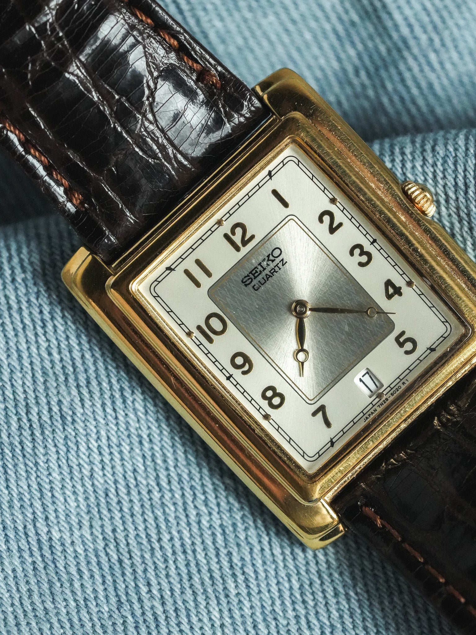 Seiko - Tank Stepcase OR date 6h - 2001 - Atelier Victor - Vintage Shop