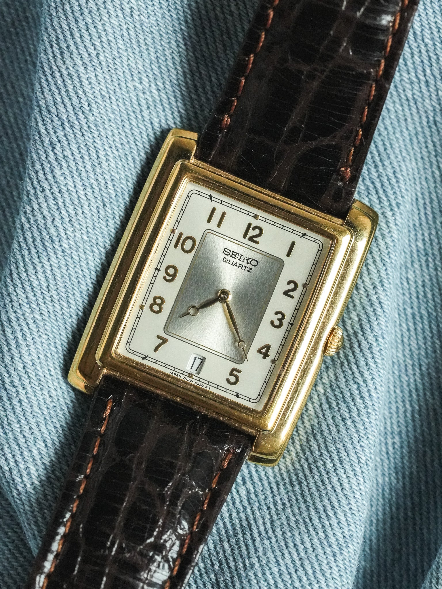 Seiko - Tank Stepcase OR date 6h - 2001 - Atelier Victor - Vintage Shop