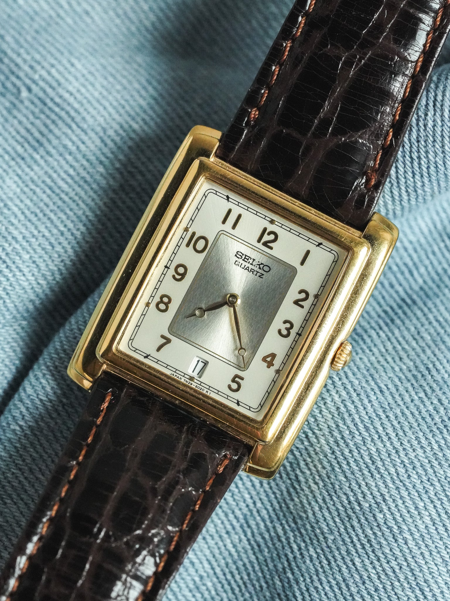 Seiko - Tank Stepcase OR date 6h - 2001 - Atelier Victor - Vintage Shop