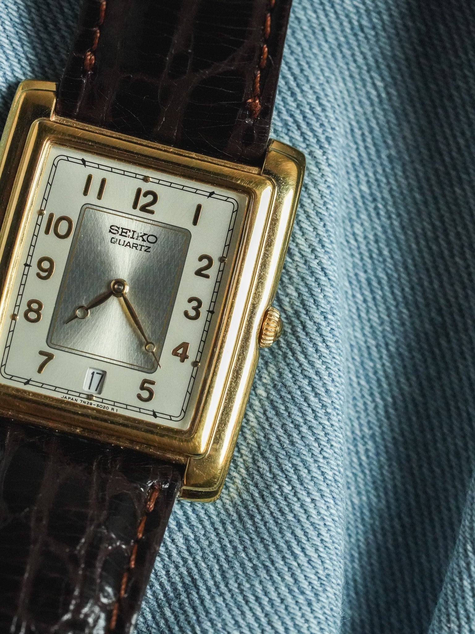 Seiko - Tank Stepcase OR date 6h - 2001 - Atelier Victor - Vintage Shop