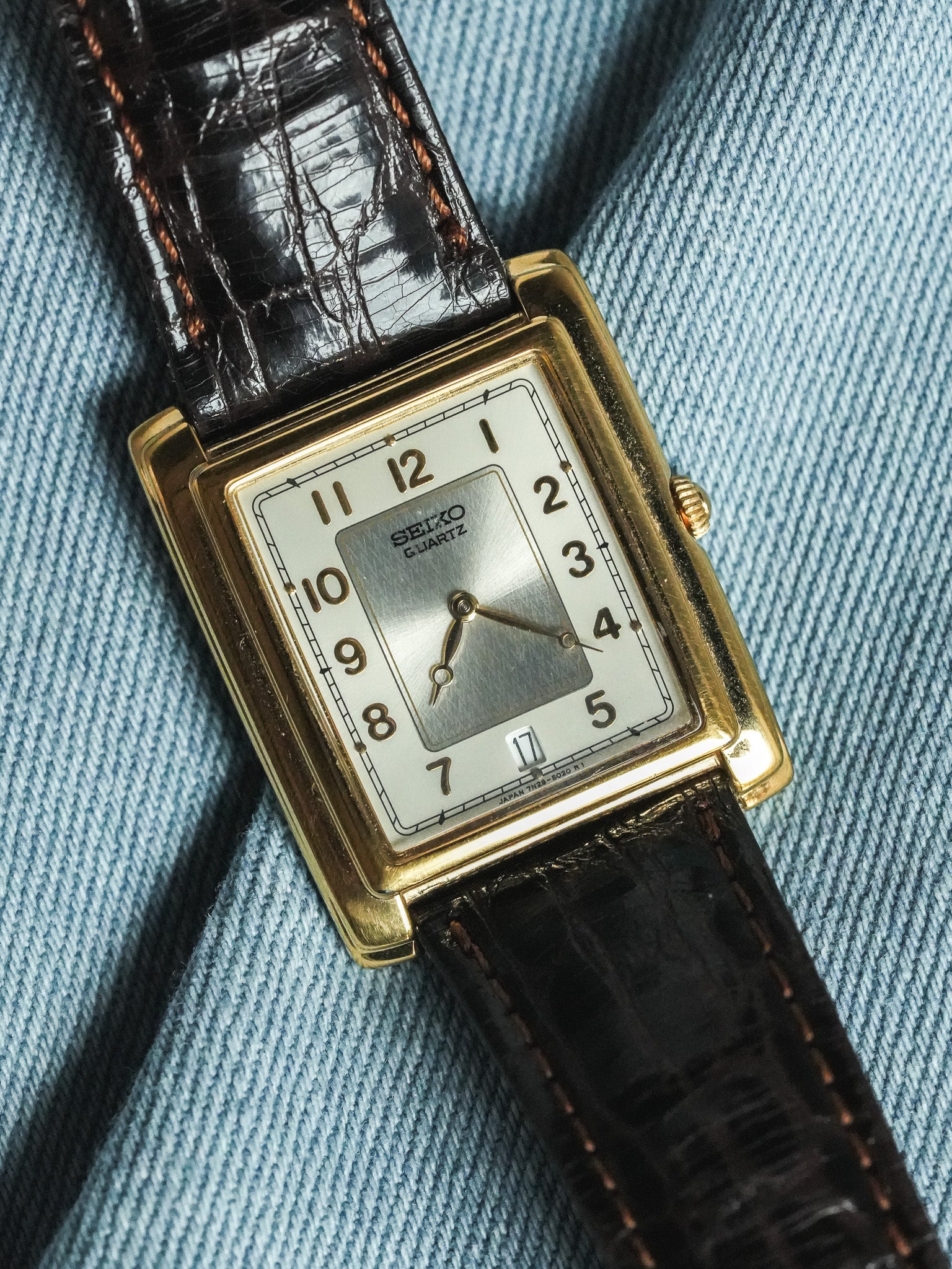Seiko - Tank Stepcase OR date 6h - 2001 - Atelier Victor - Vintage Shop