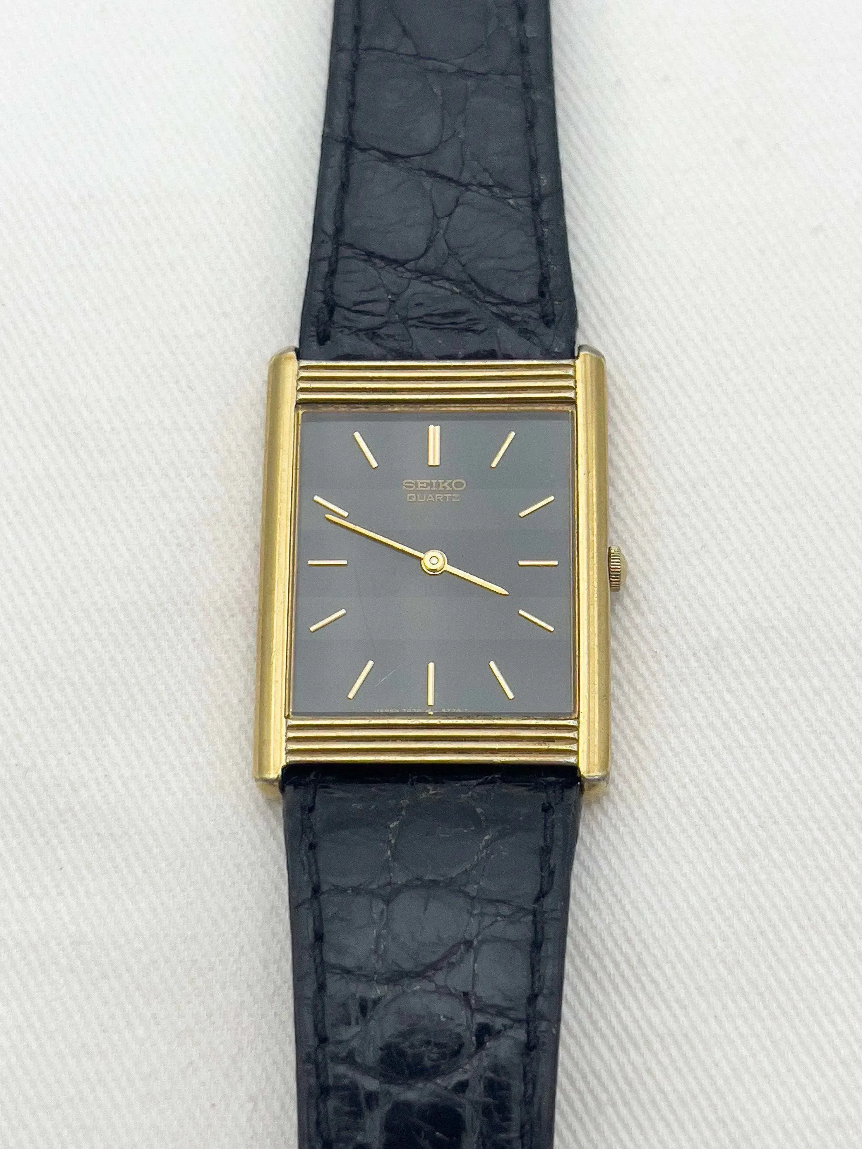 Seiko - Tank Striée Noir - 1984 - Atelier Victor