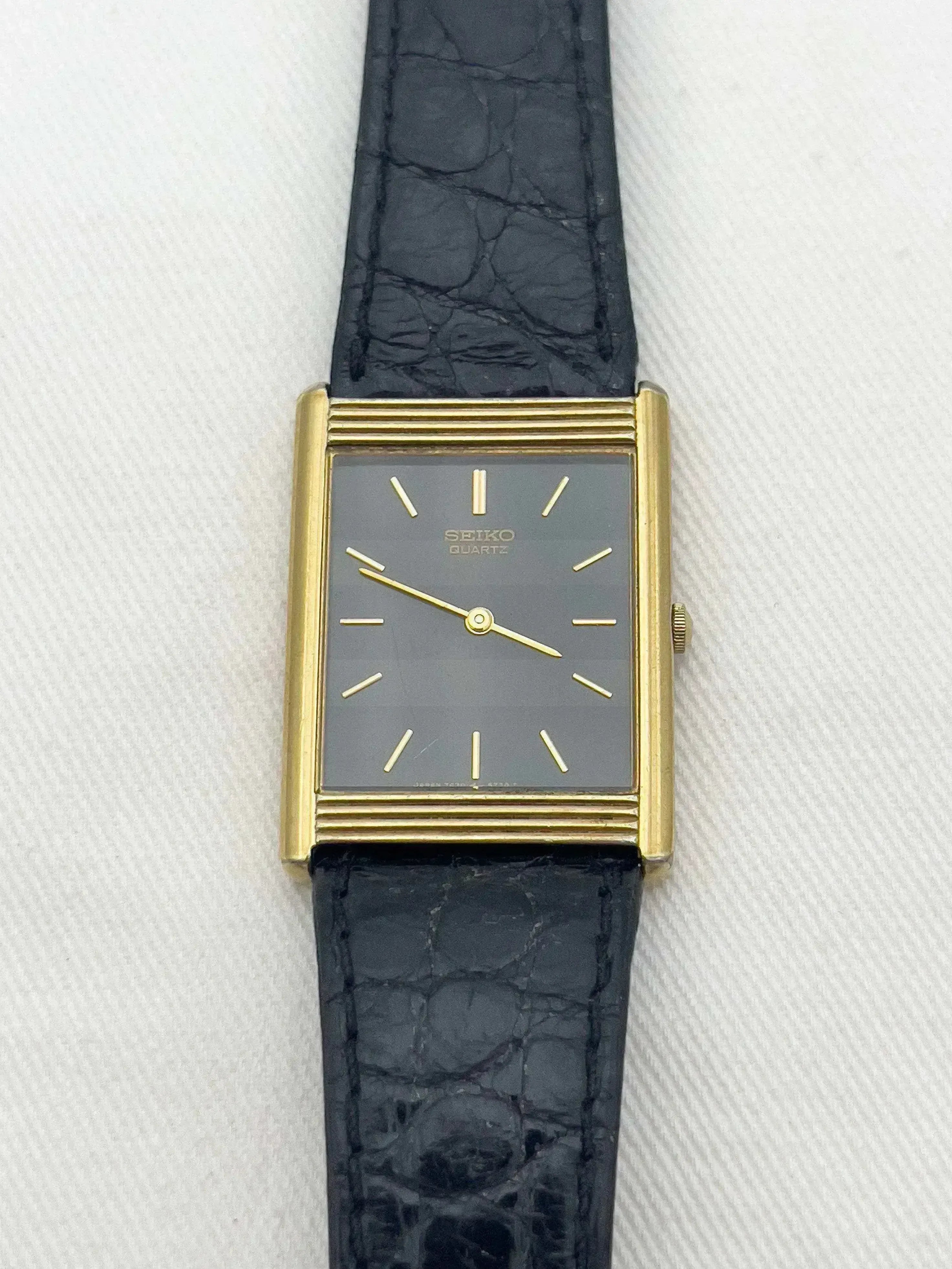 Seiko - Tank Striée Noir - 1984 - Atelier Victor