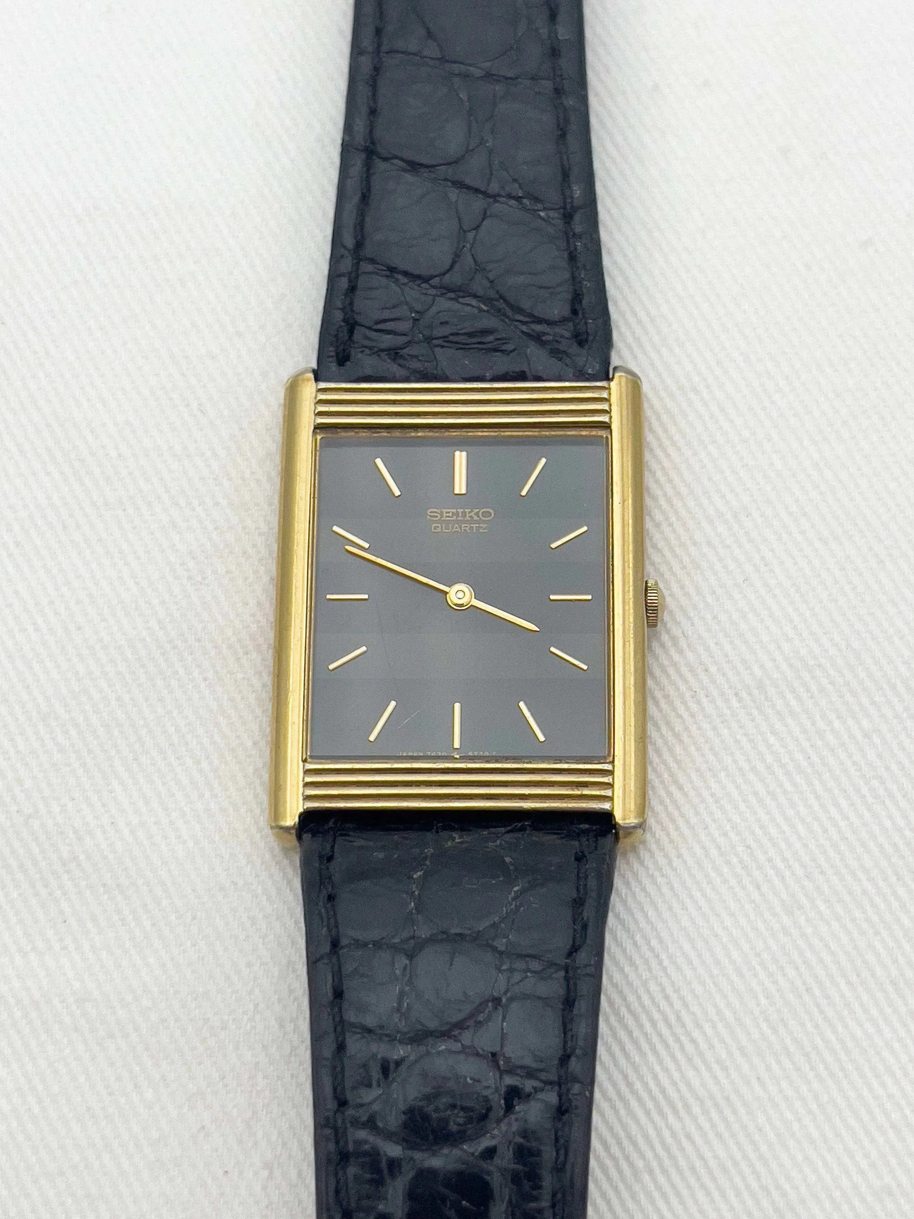 Seiko - Tank Striée Noir - 1984 - Atelier Victor