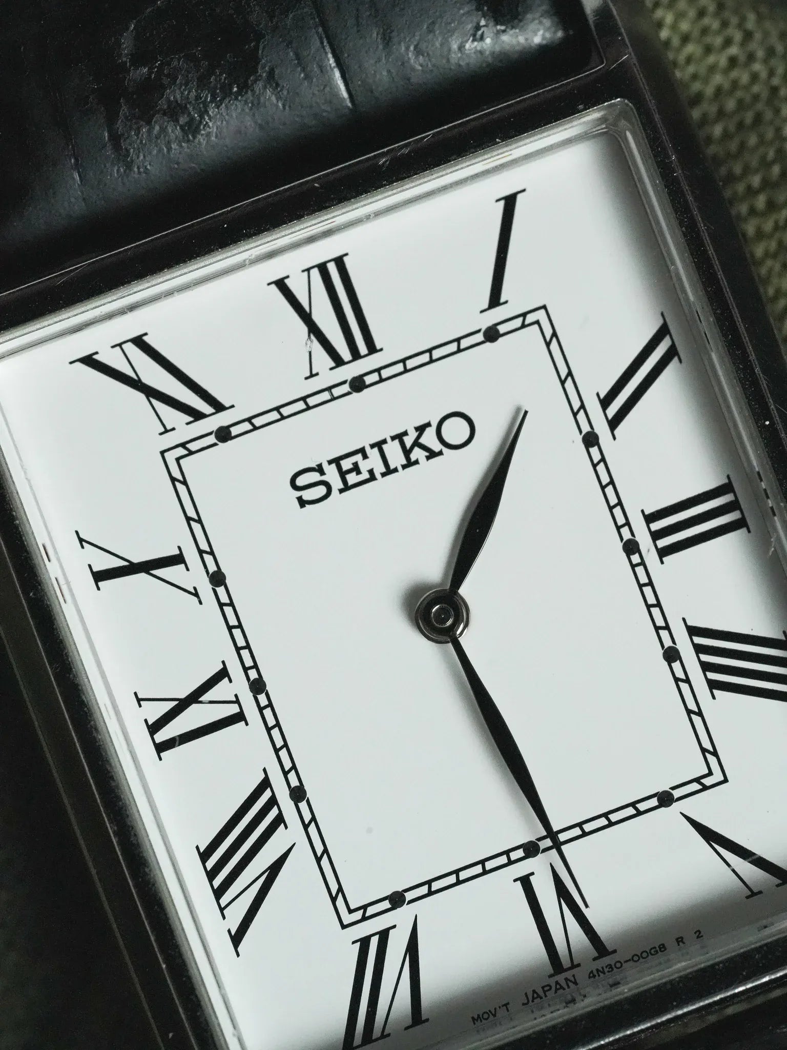 Seiko - Tank XL Acier Chiffres Romains Cabochon - 2002 - Atelier Victor