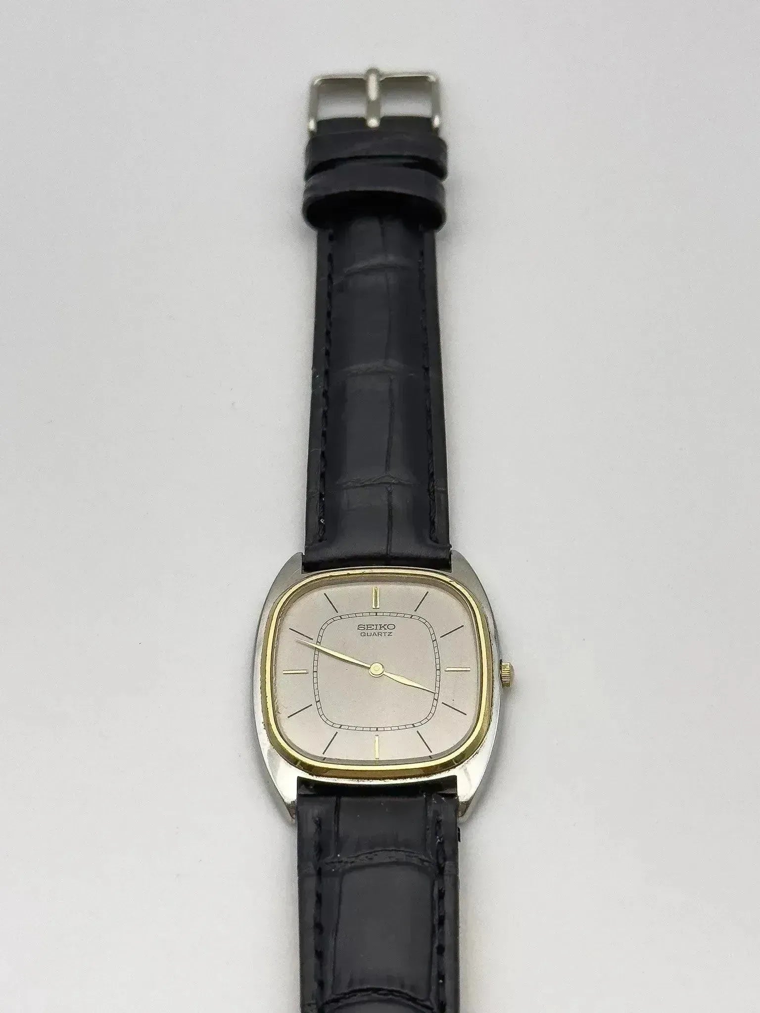 Seiko - Tonneau Gris Index Or - 1980 - Atelier Victor